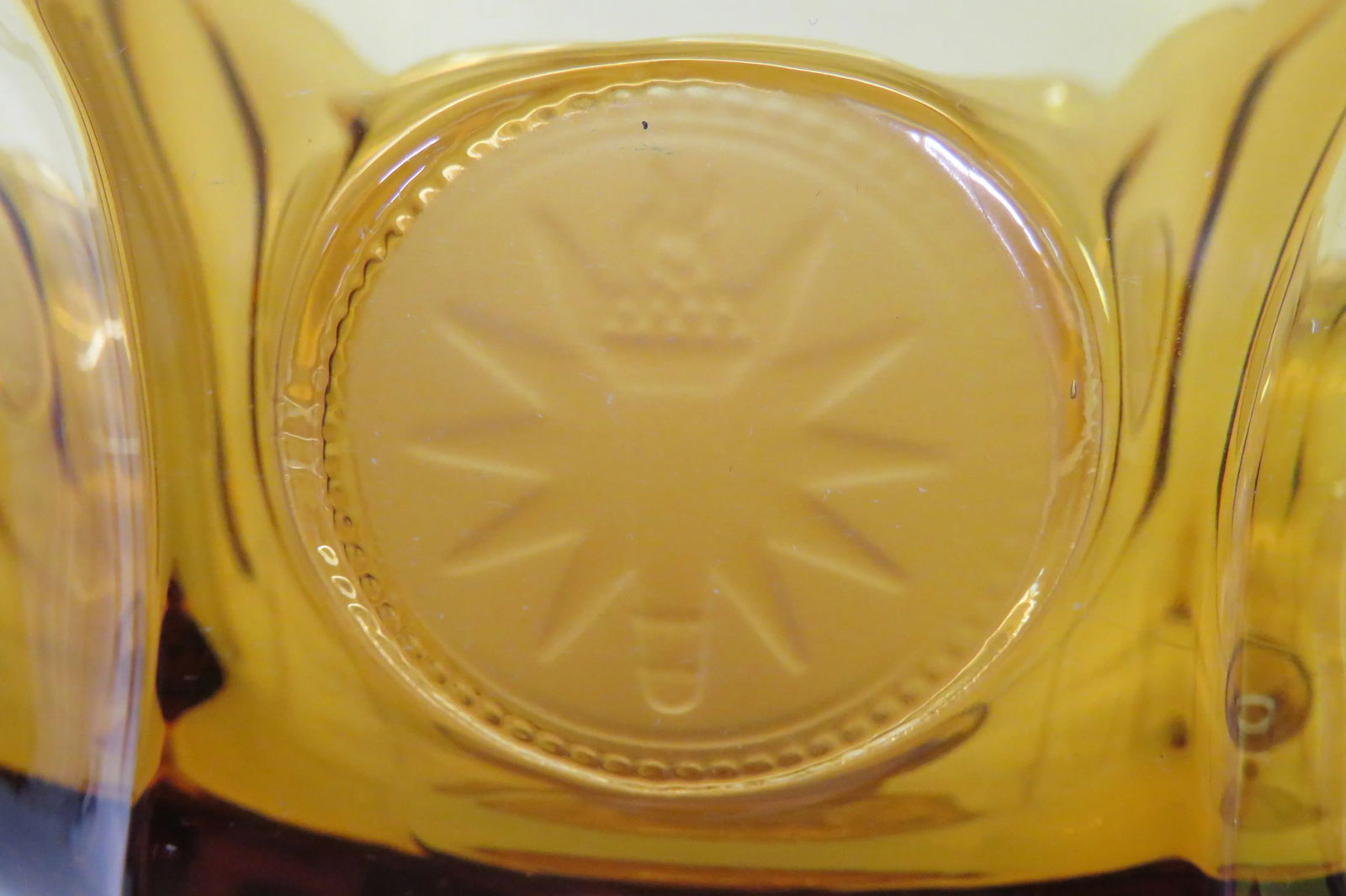 Fostoria Coin Glass Amber Color Large Footed Compote Fruit Bowl - 10