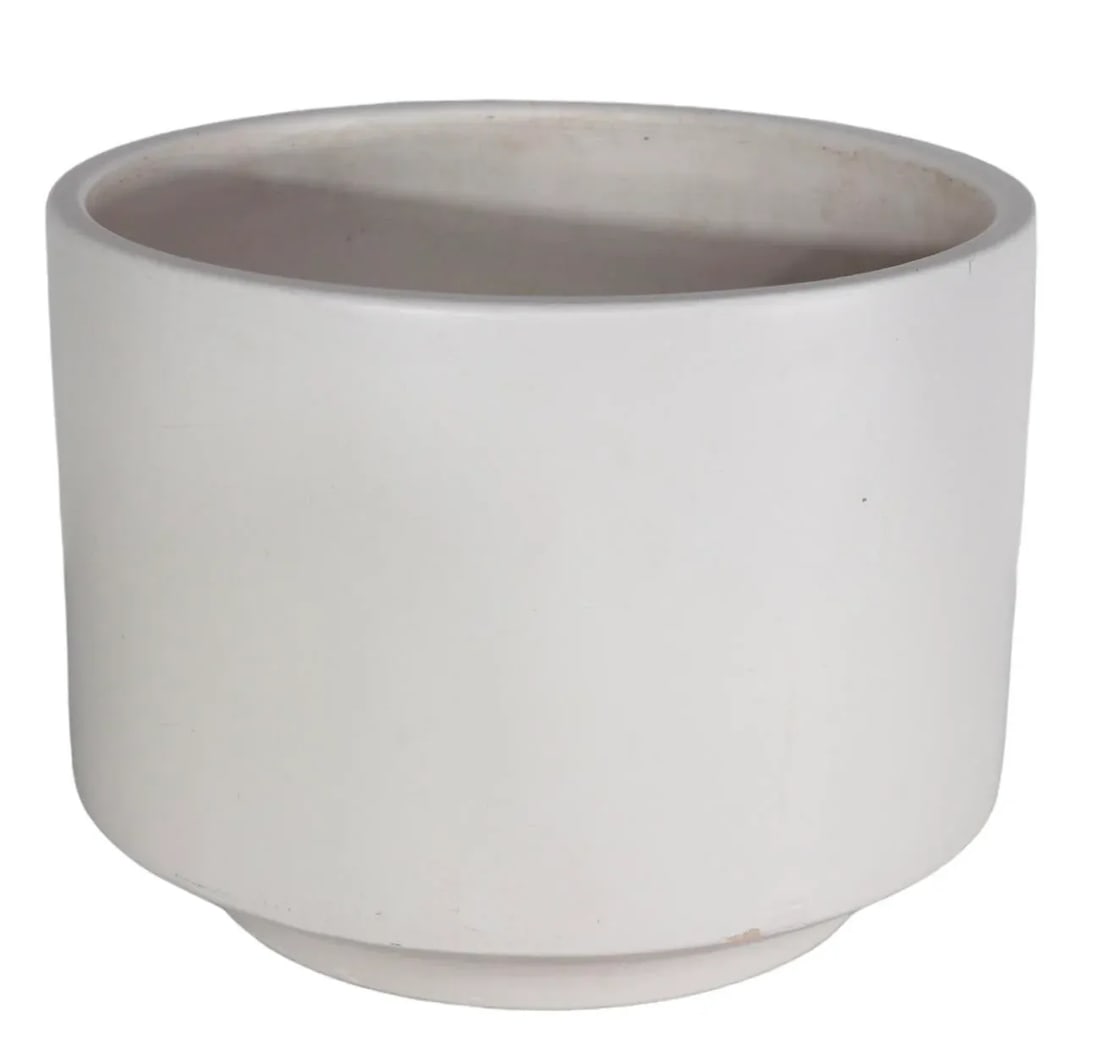 Vintage White on White Modernist Planter by Gainey C 1950/1960's - 5
