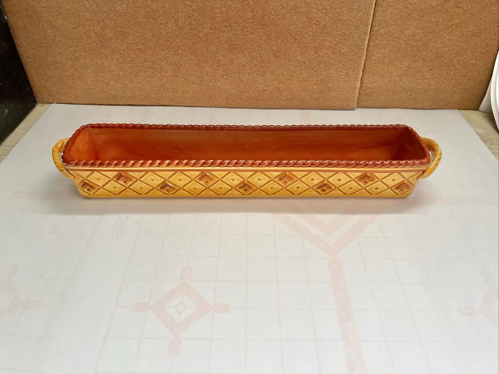 Vintage Ceramic Cracker Server Boat by Fitz and Floyd - 7