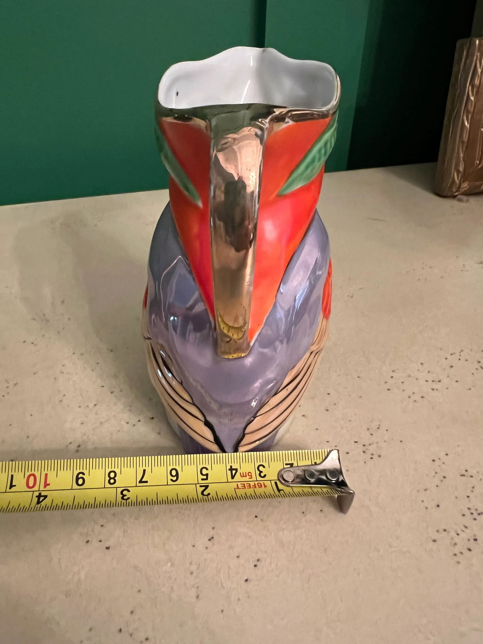 Vintage Japanese Lusterware Bird Creamer Pitcher - 8