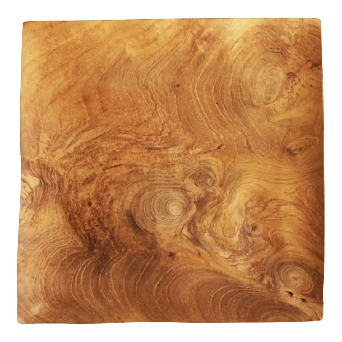 Square Teak Wood Plate (1 of 2)