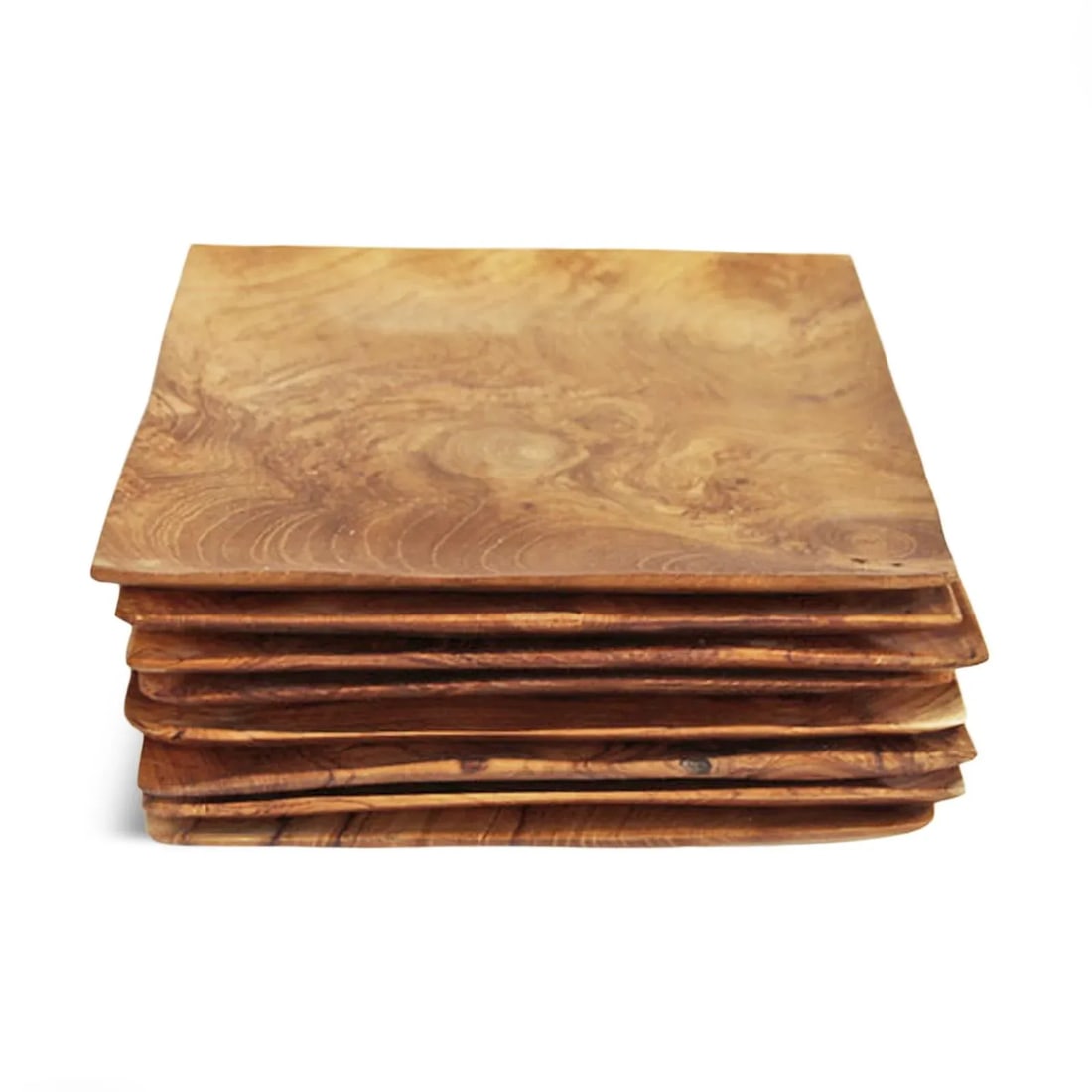 Square Teak Wood Plate - 2