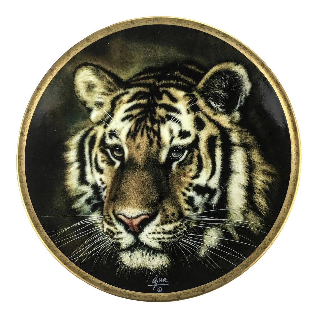 Vintage 1993 Porcelain Plate of Tiger Signed Lenox (1 of 7)