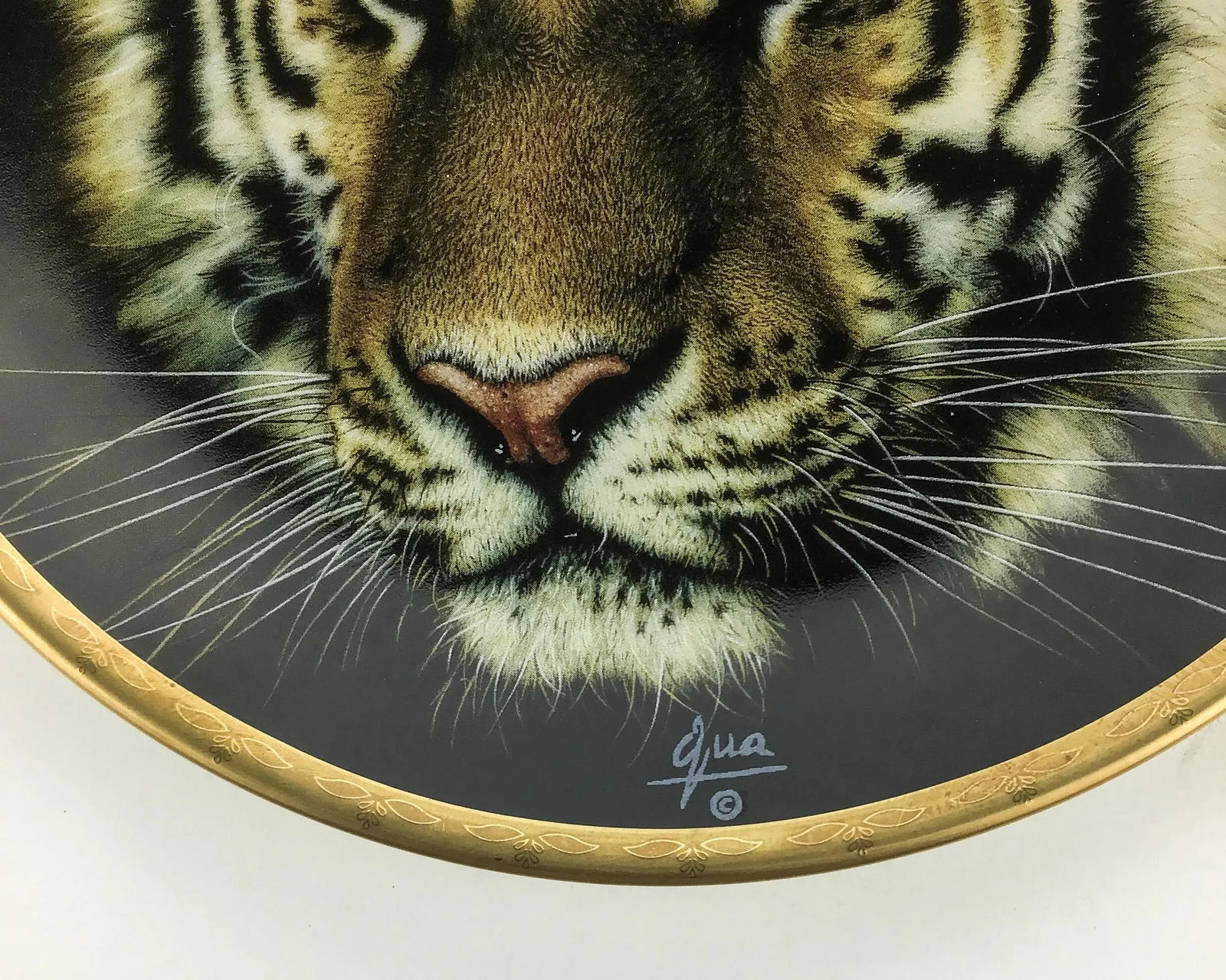 Vintage 1993 Porcelain Plate of Tiger Signed Lenox - 5
