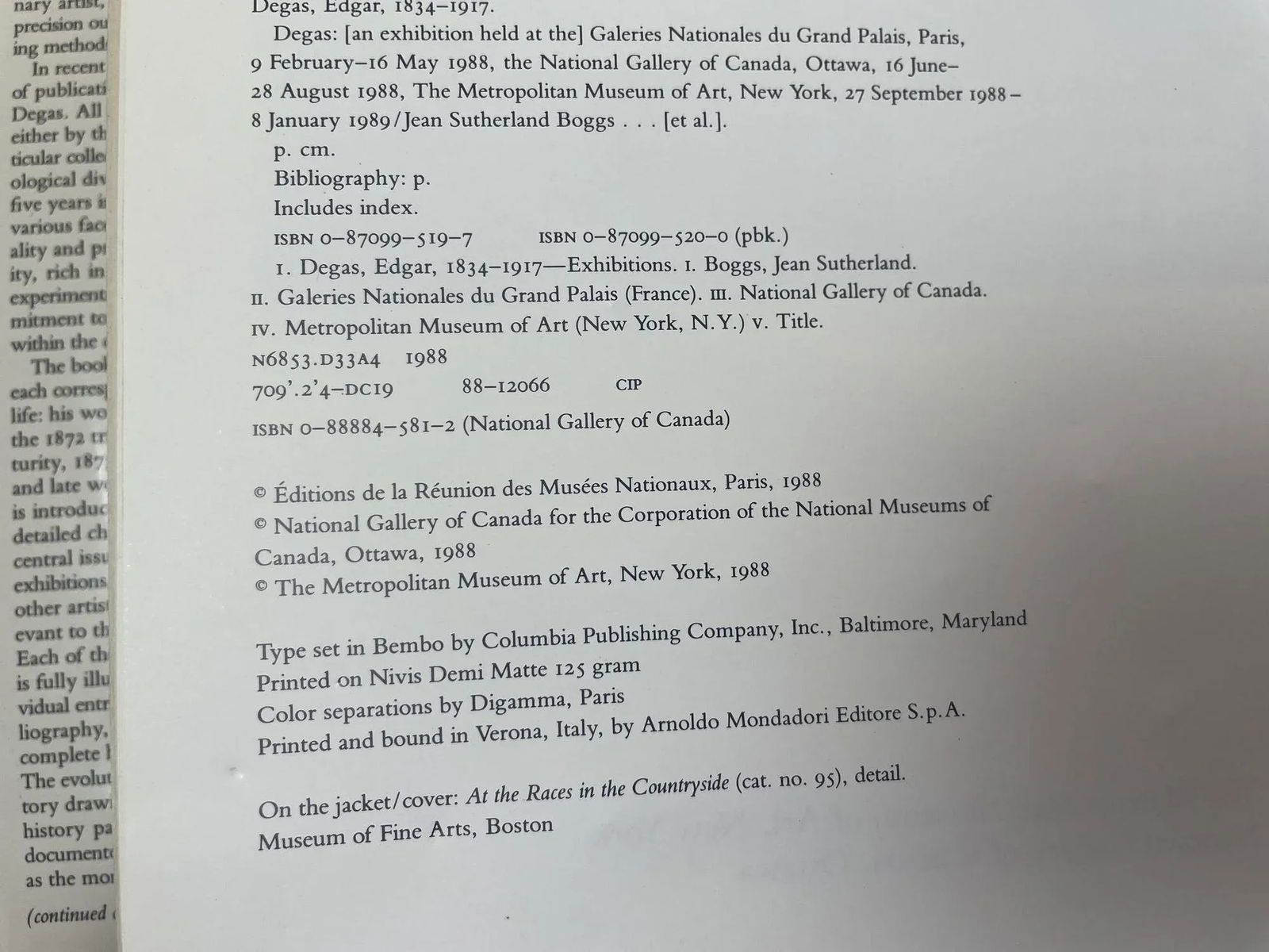 Degas by Jean Sutherland Boggs Hardcover Book Met Museum of Art 1st Ed. 1988 - 6