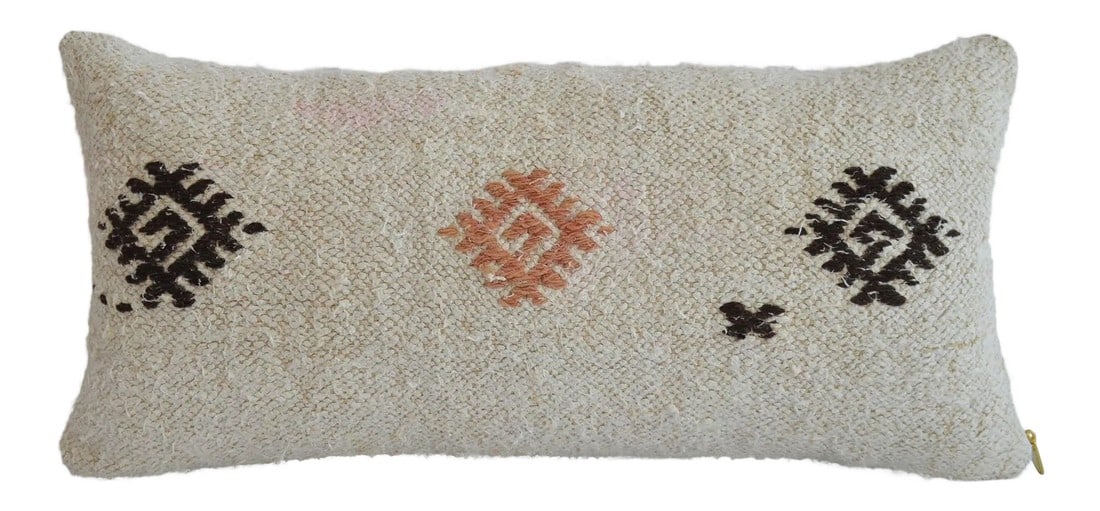 Pillow Cover Kilim Lumbar. 100% Natural Pure Hemp Sham - 13Êº X 26Êº (1 of 7)