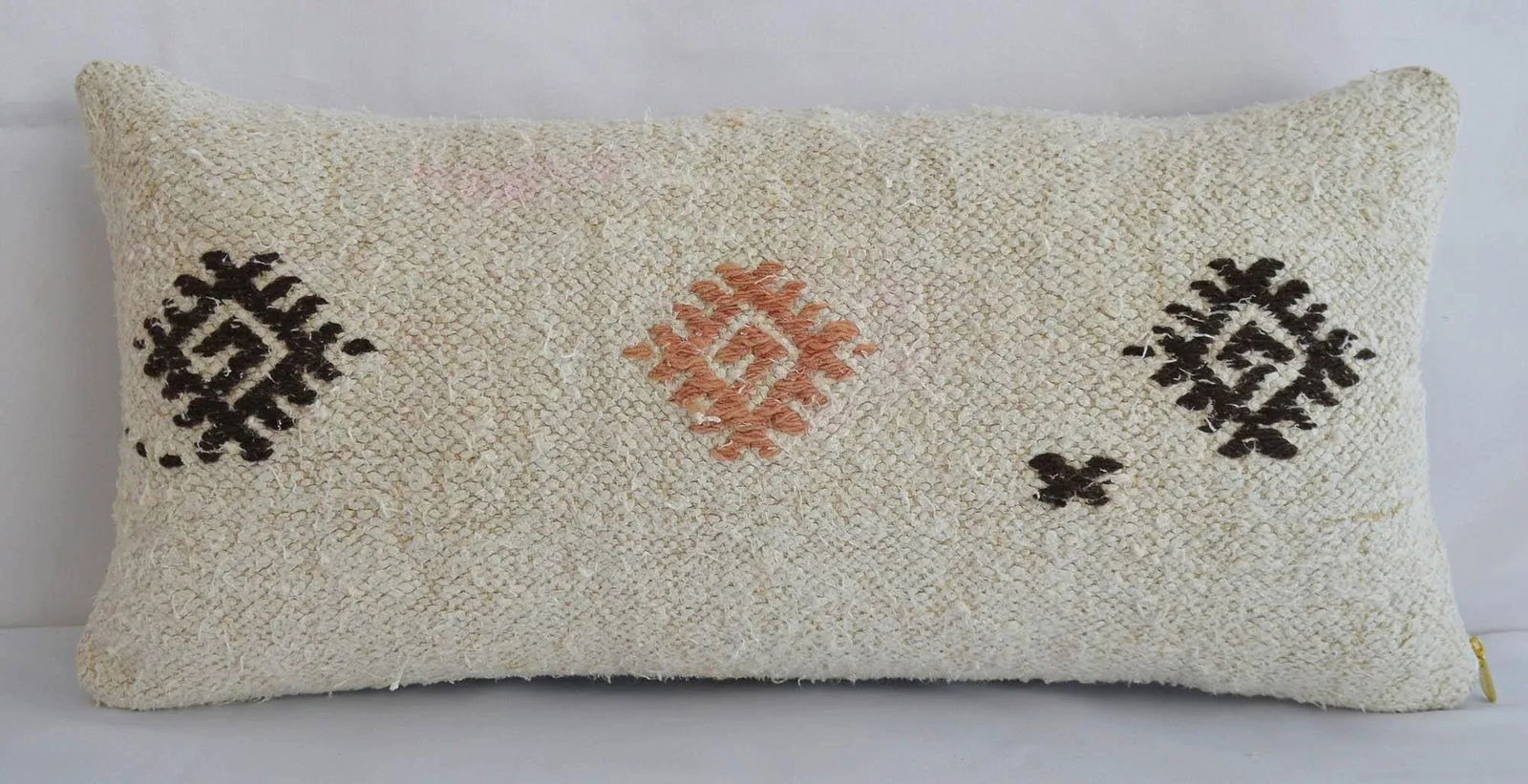 Pillow Cover Kilim Lumbar. 100% Natural Pure Hemp Sham - 13Êº X 26Êº - 7