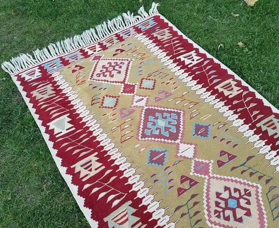 1970s Vintage Turkish Kilim Rug - 3"²10"³ Ã— 5"²11"³ - 3