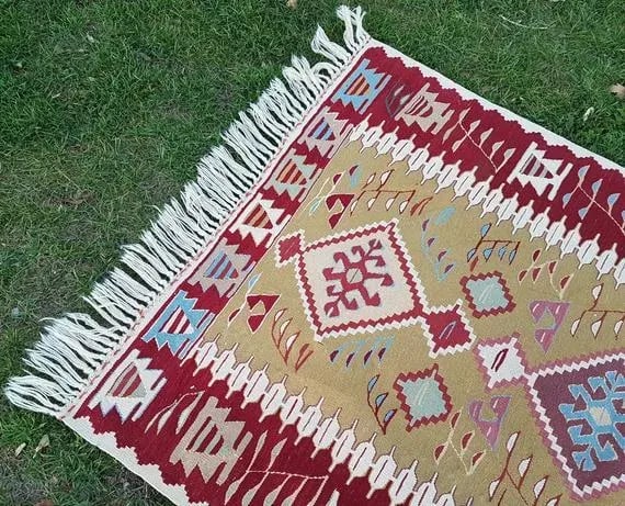 1970s Vintage Turkish Kilim Rug - 3"²10"³ Ã— 5"²11"³ - 6