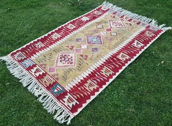 1970s Vintage Turkish Kilim Rug - 3"²10"³ Ã— 5"²11"³ - 7