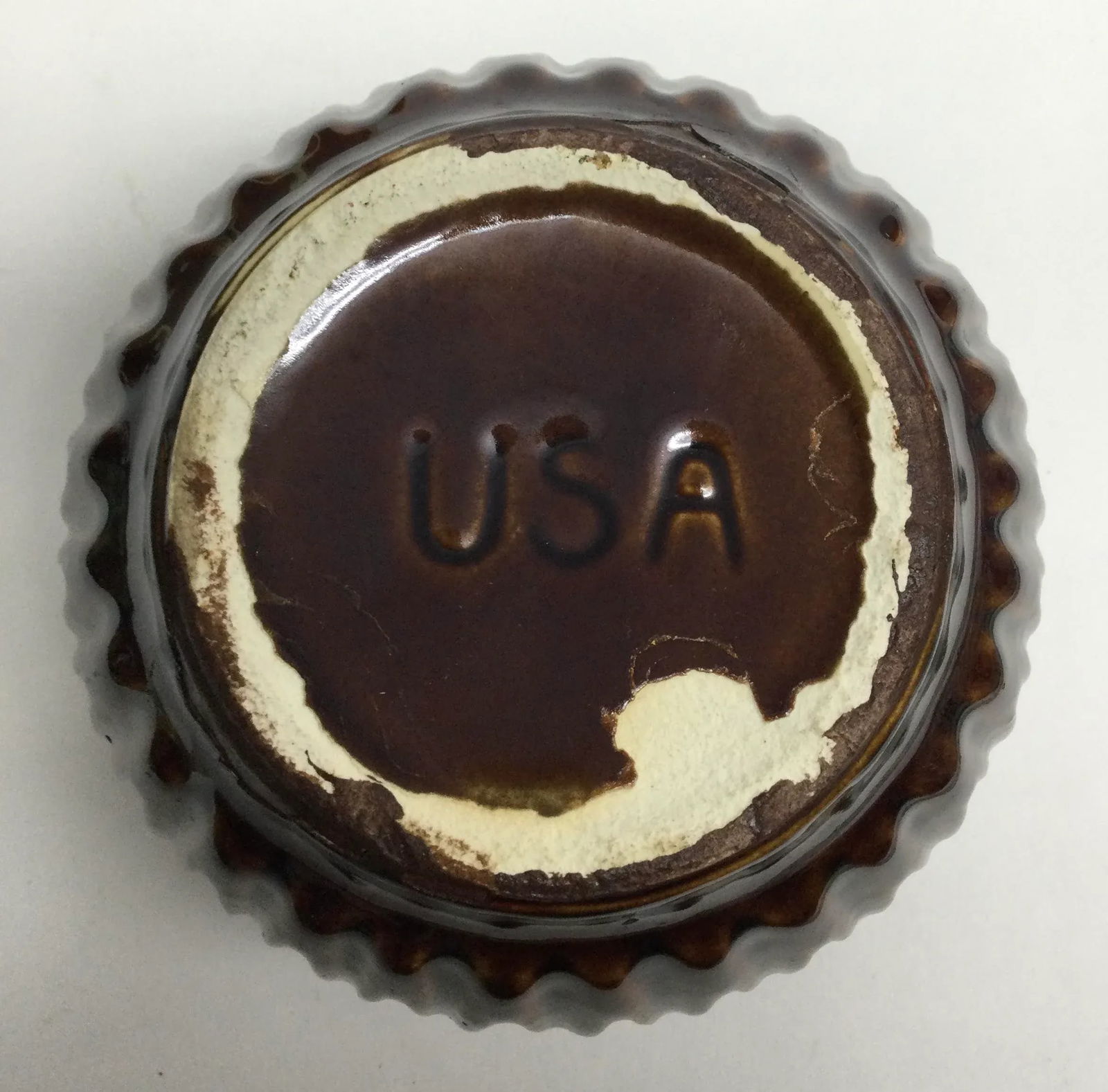 Vintage Ceramic Glazed Ribbed Planter U S A - 12