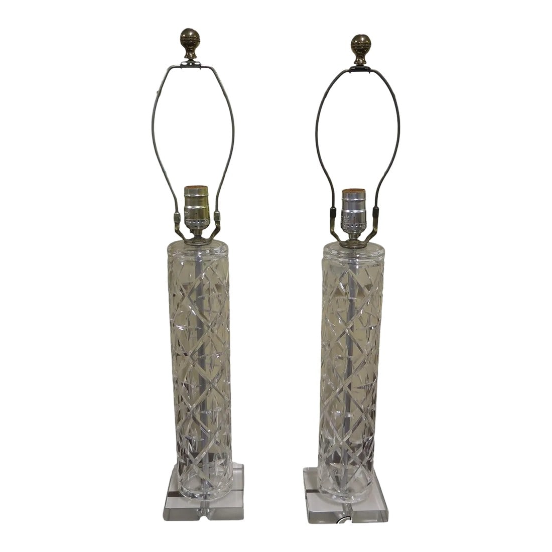Pair Crystal Lamps (1 of 6)