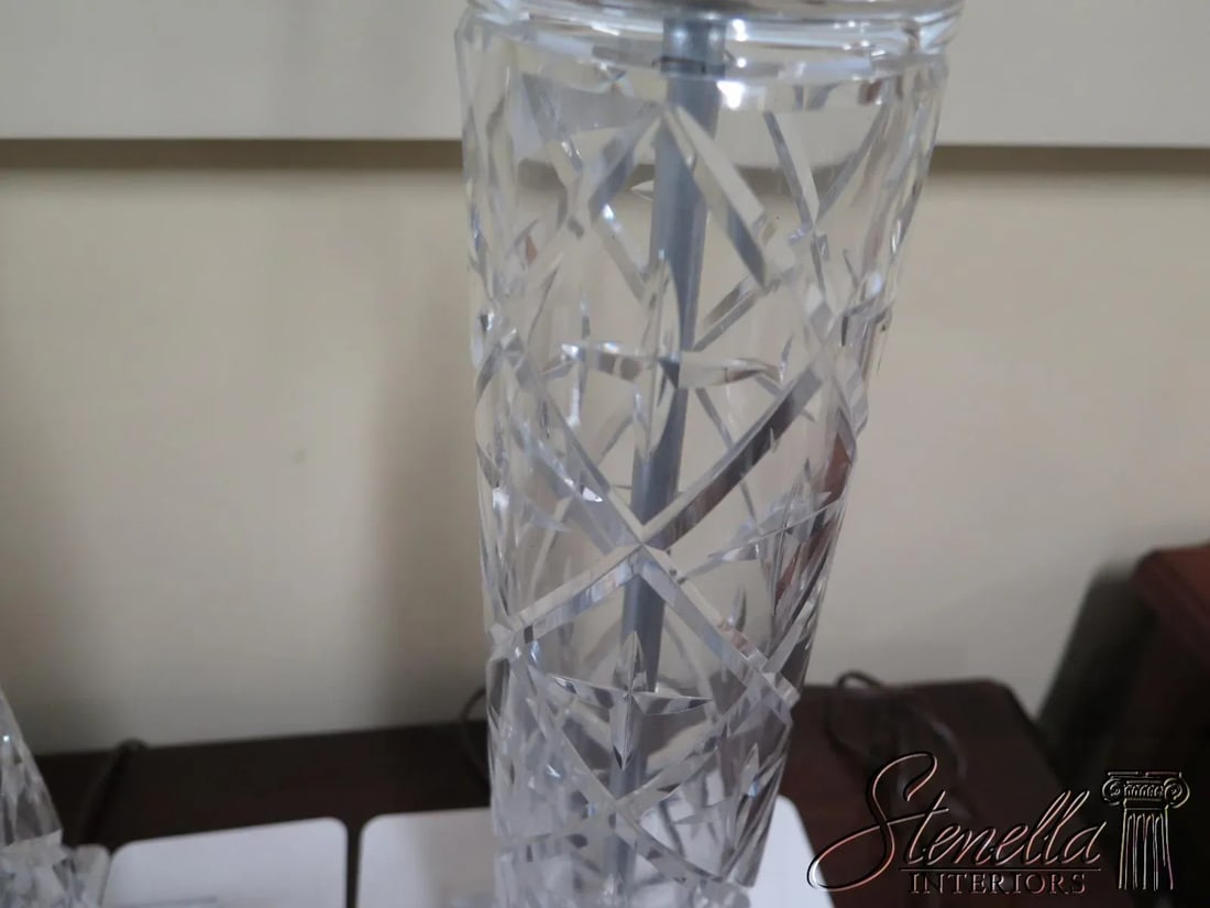 Pair Crystal Lamps - 2