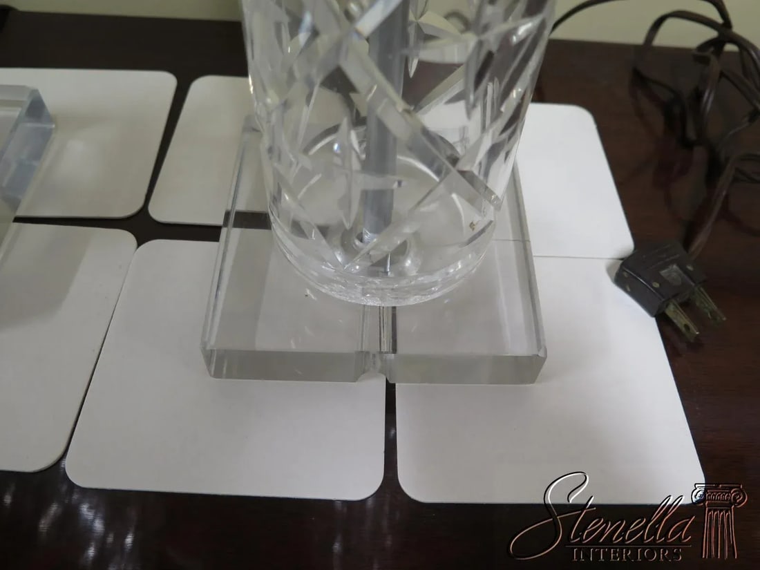 Pair Crystal Lamps - 3