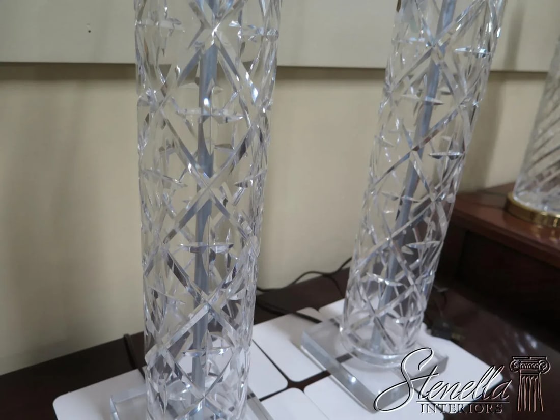 Pair Crystal Lamps - 4