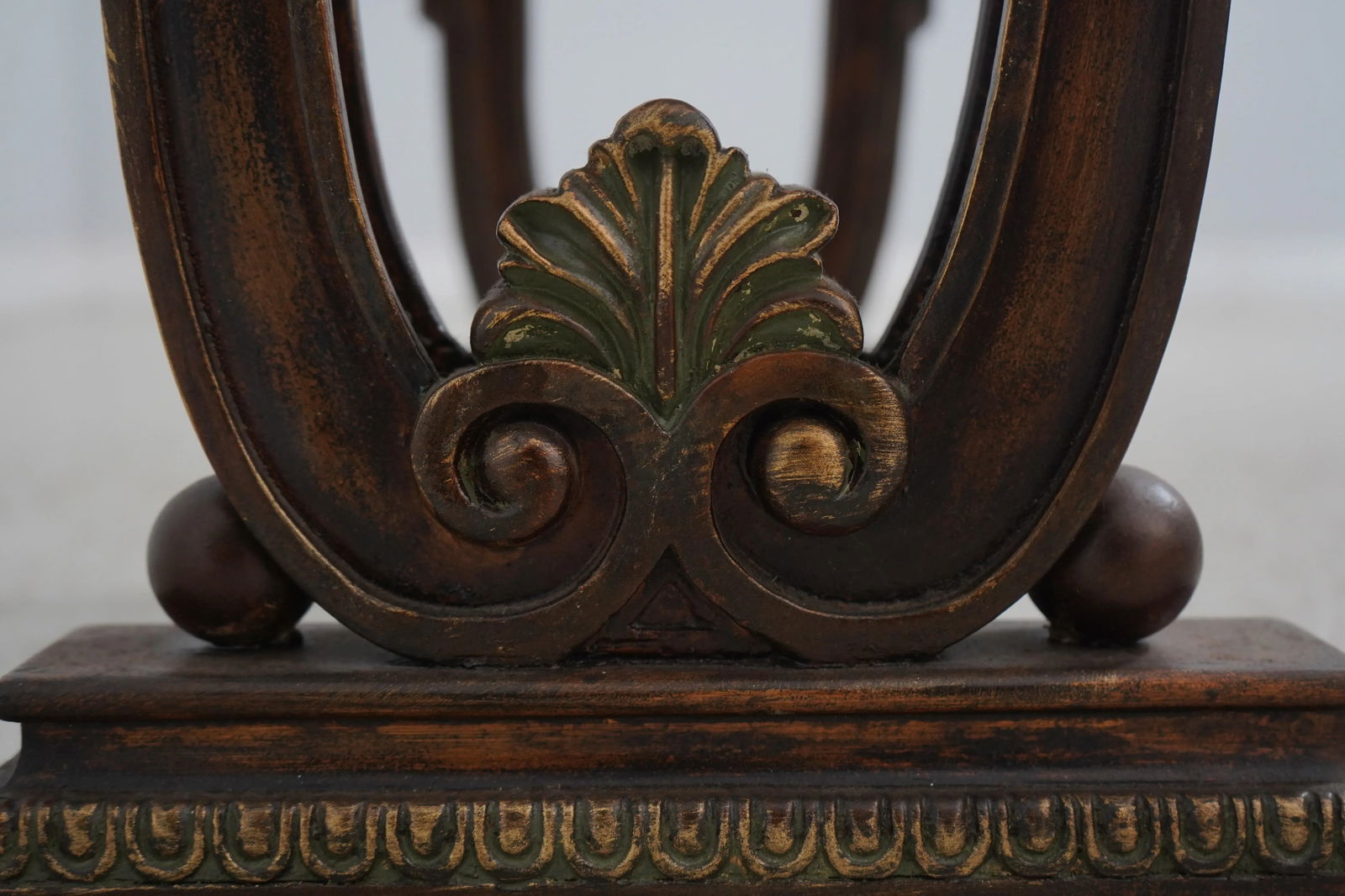 Traditional Continental Style Carved Base Occasional Table - 12