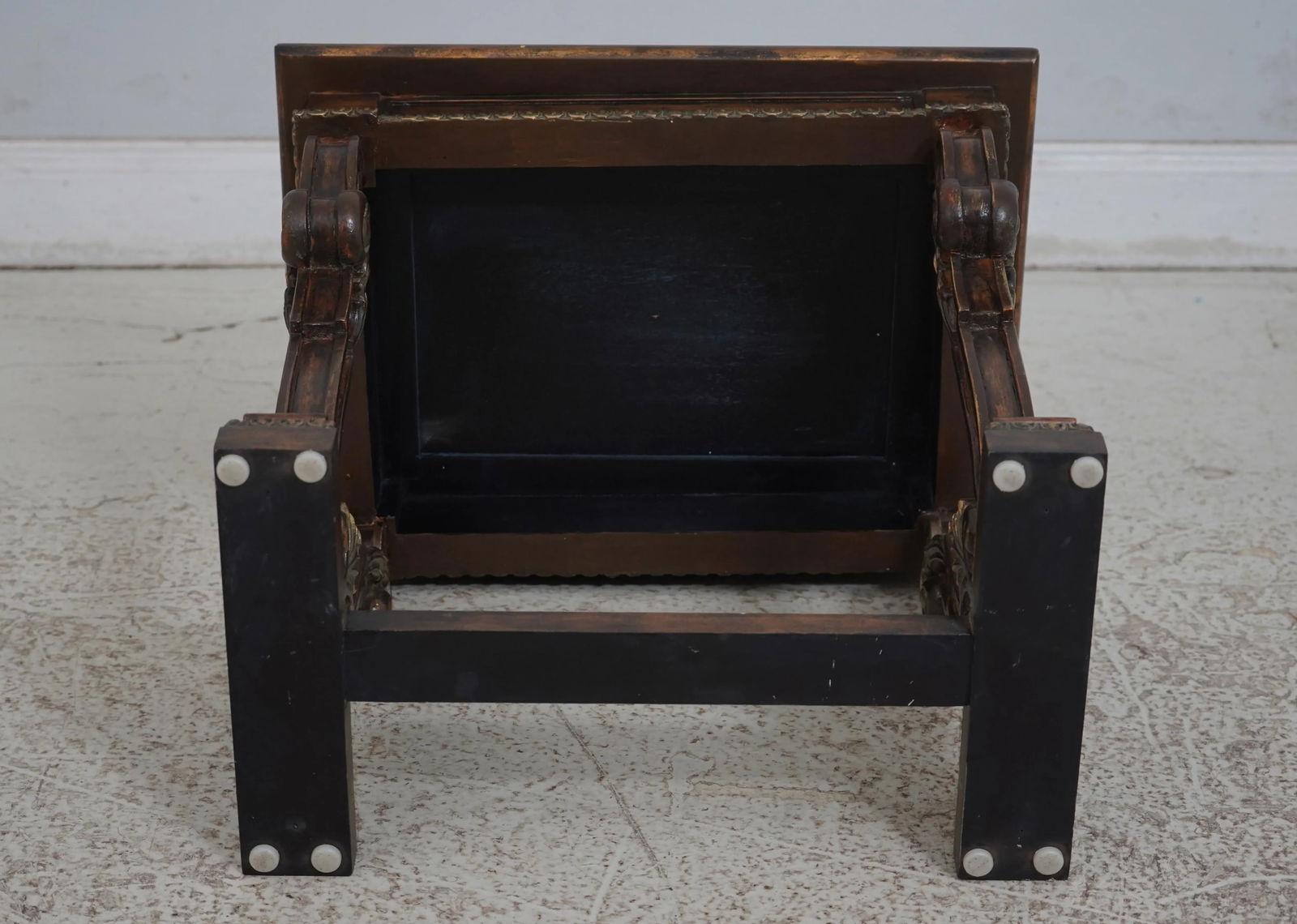 Traditional Continental Style Carved Base Occasional Table - 4