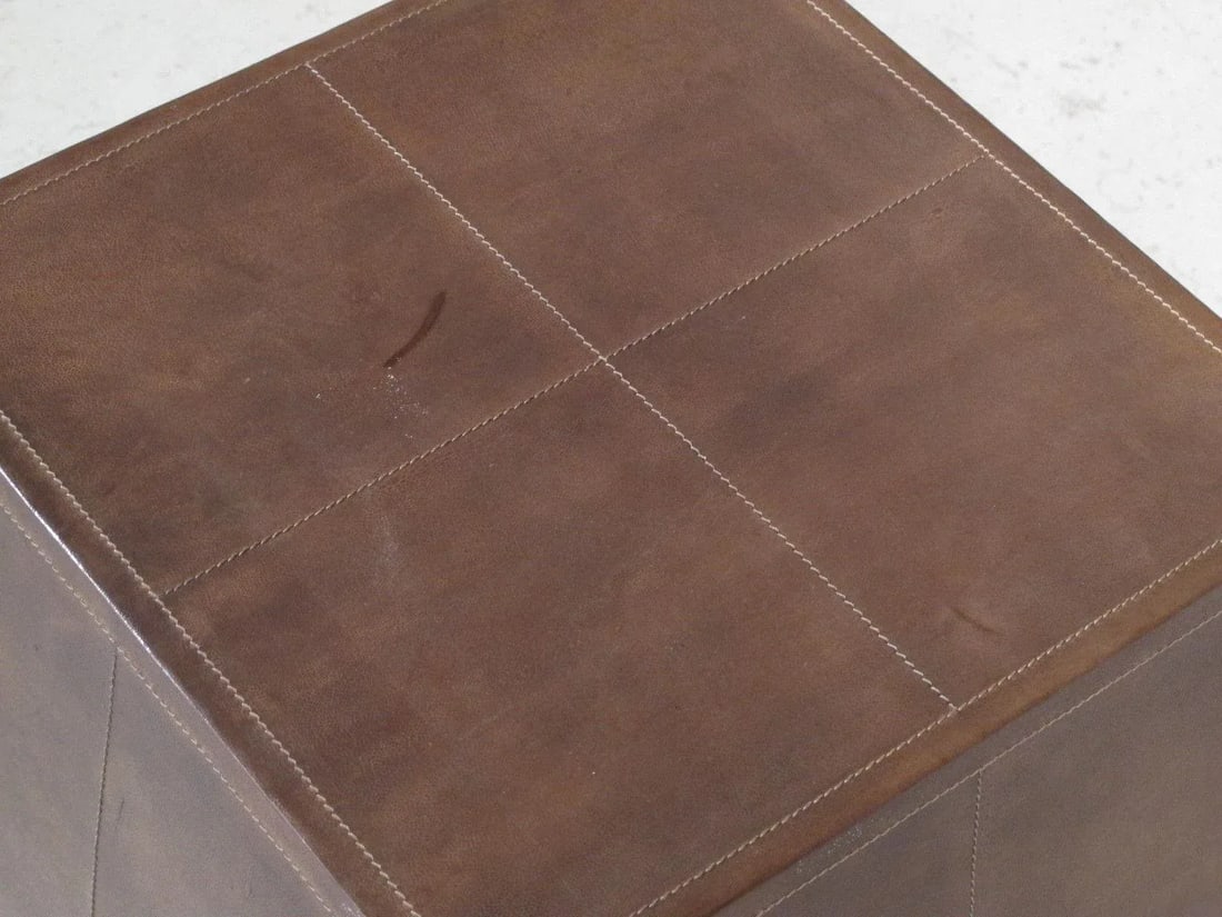 Traditional Wildwood Leather Accent Table or Stand - 3