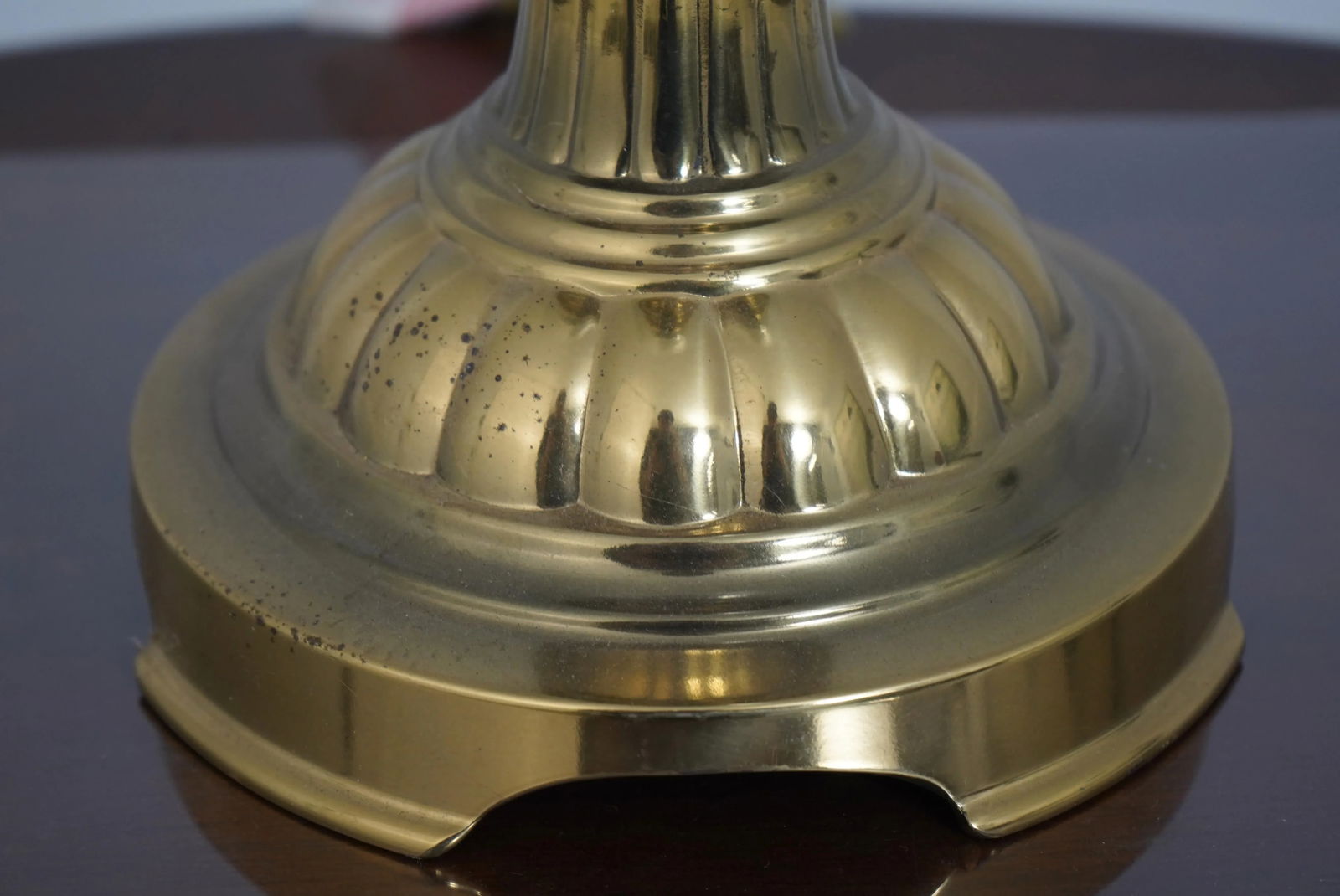 Stiffel Attributed Brass & Crackle Glass Table Lamp - 8