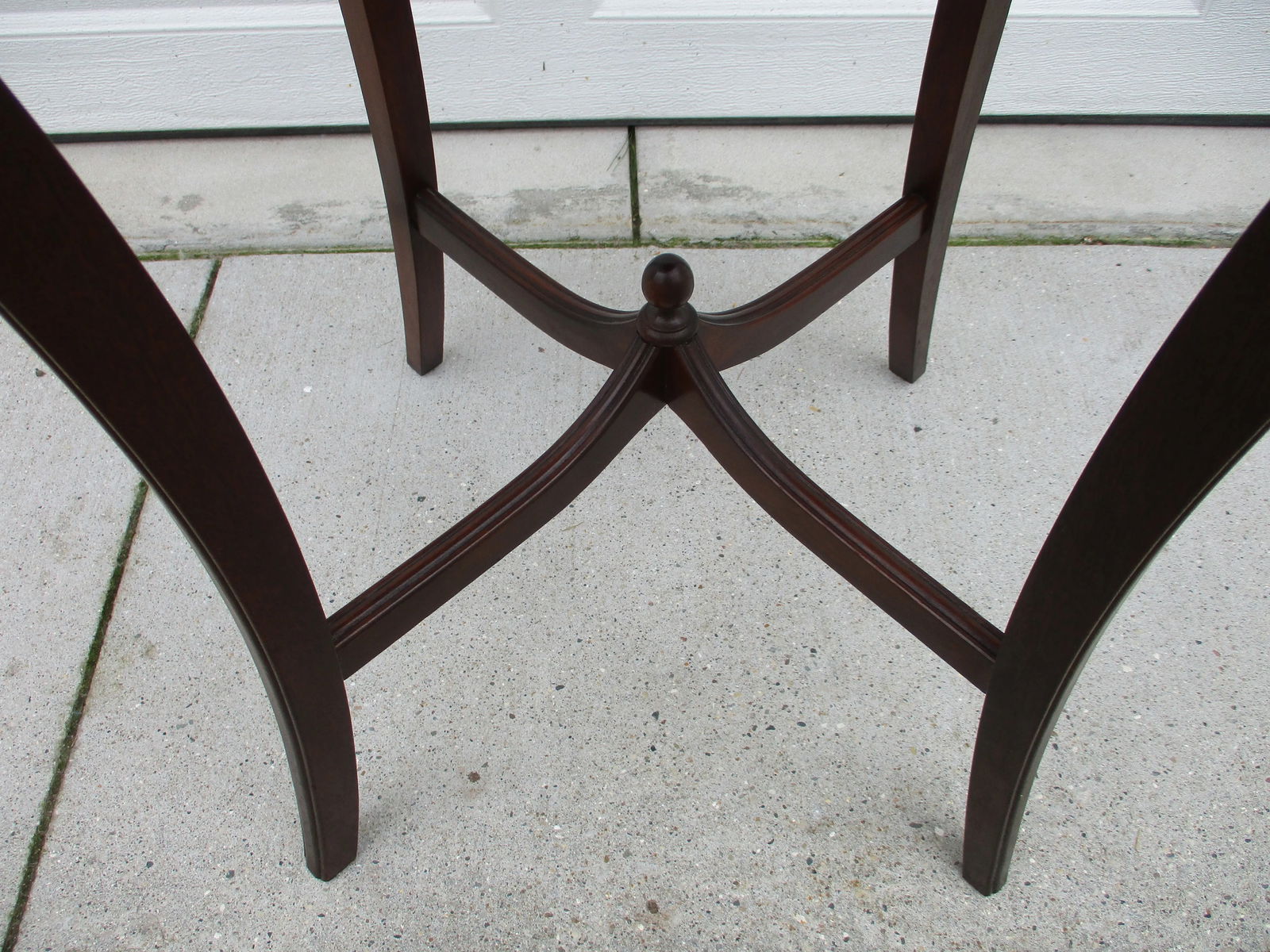 Square Mahogany Side Table With Wooden Gallery - 9