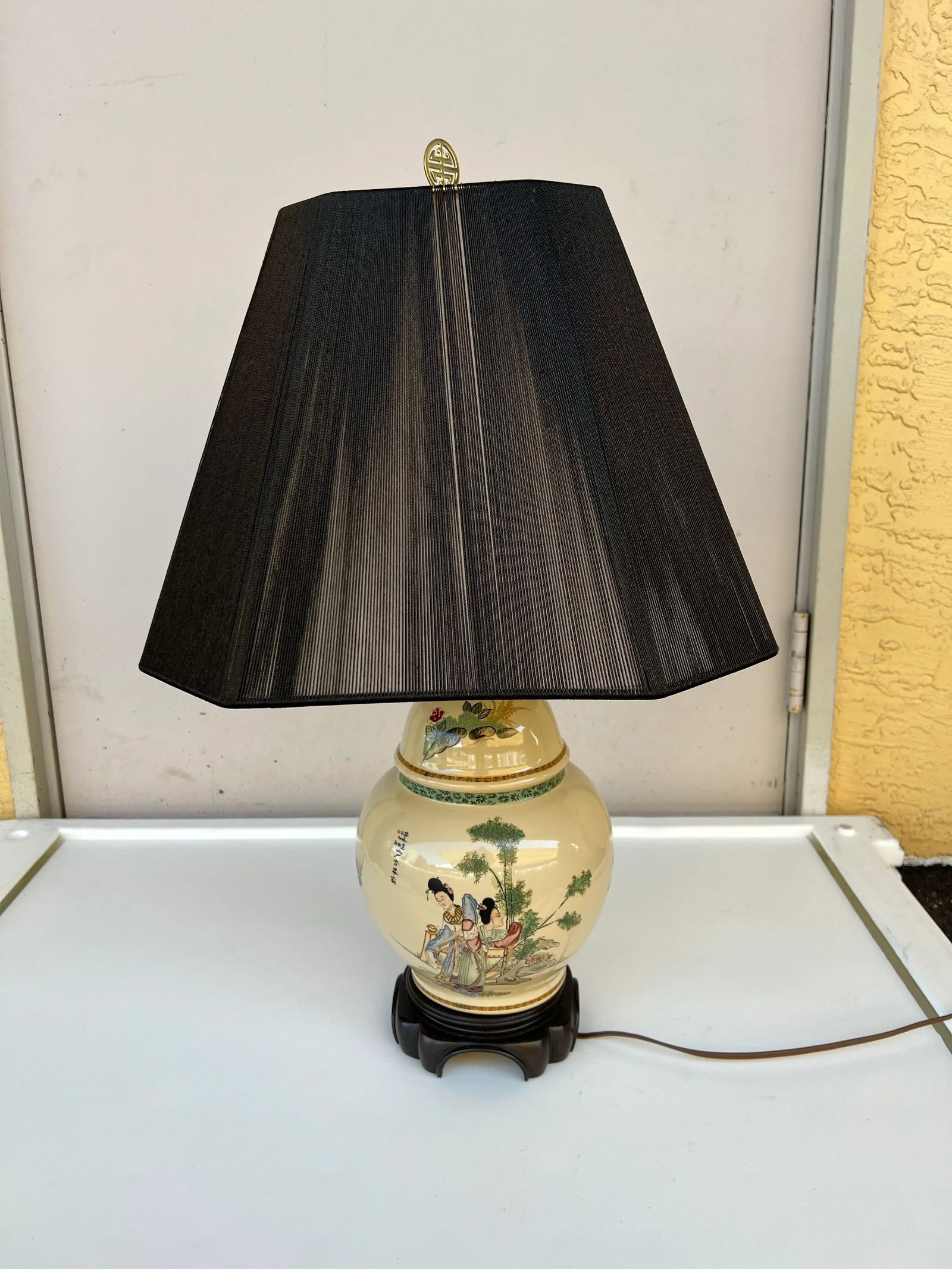 Mid Century Asian Ginger Jar Style Lamp - 3