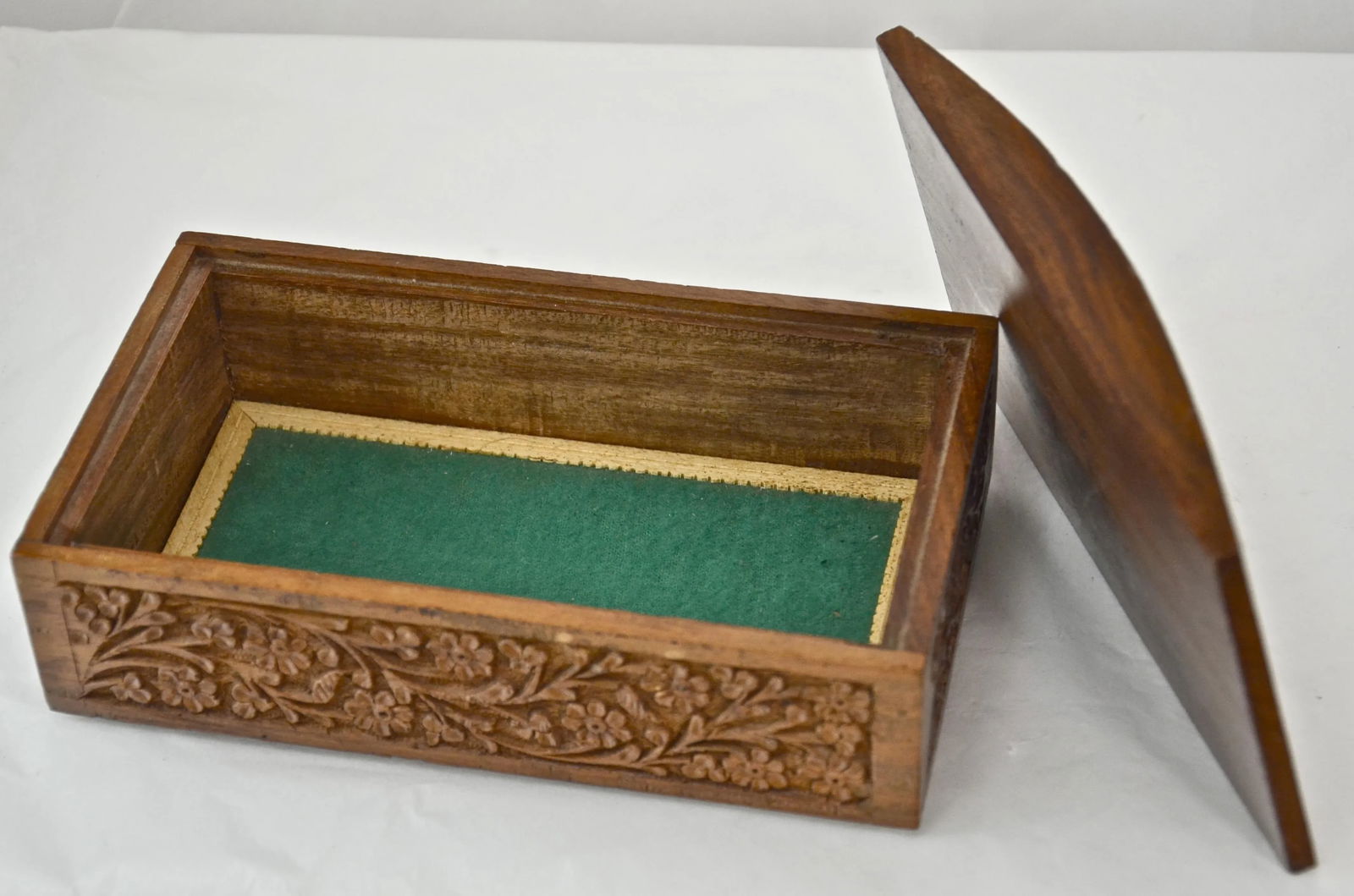 1950s Domed Shesham Carved Wood Box - 7