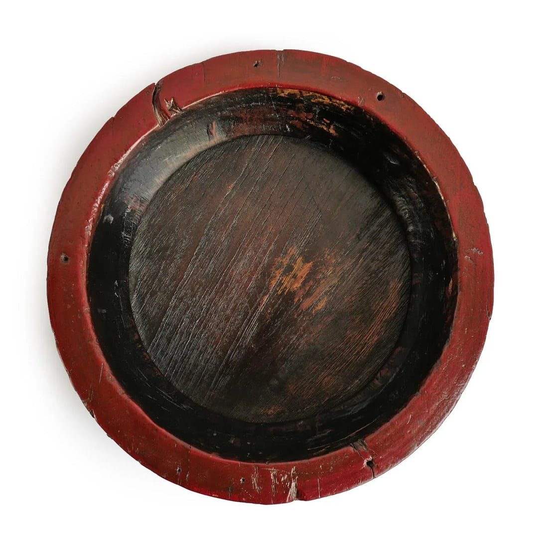 Early 20th Century Old Javanese Tambourine Wood Bowl - 2