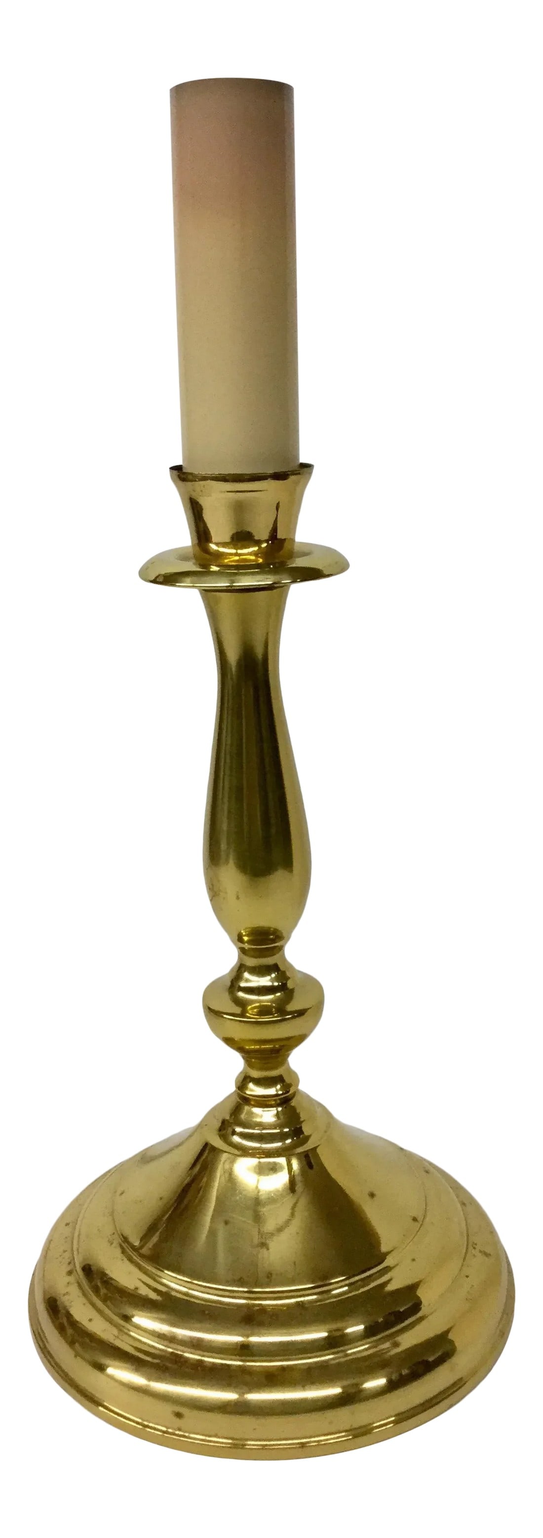 Vintage Brass Candlestick Table Lamp (1 of 8)
