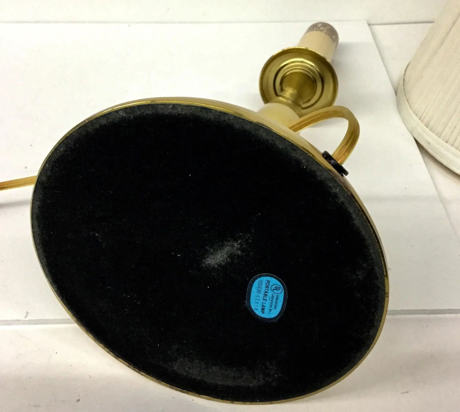 Vintage Brass Candlestick Table Lamp - 6