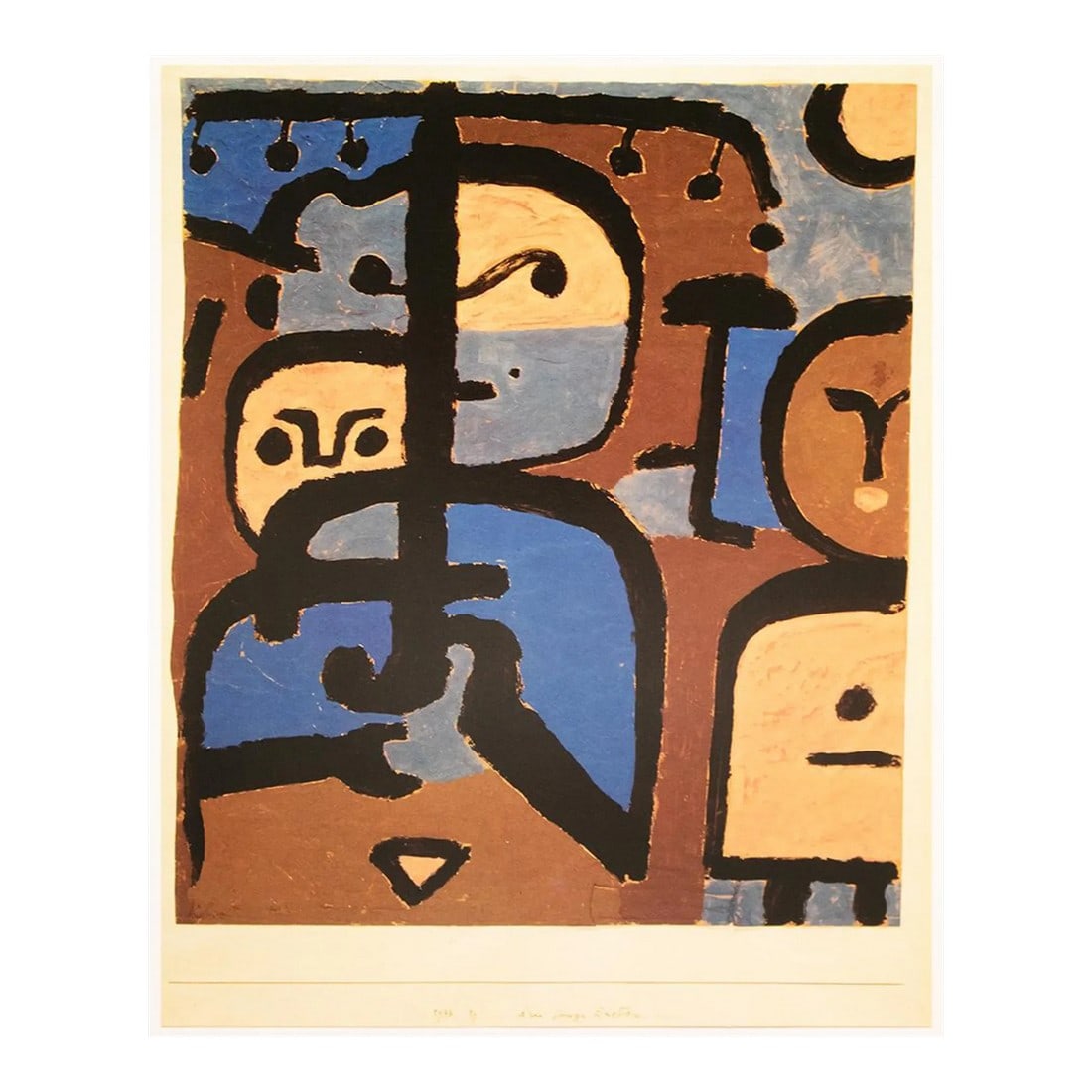 1989 After Paul Klee "Three Exotic Youths", Full-Color Print From France (1 of 8)