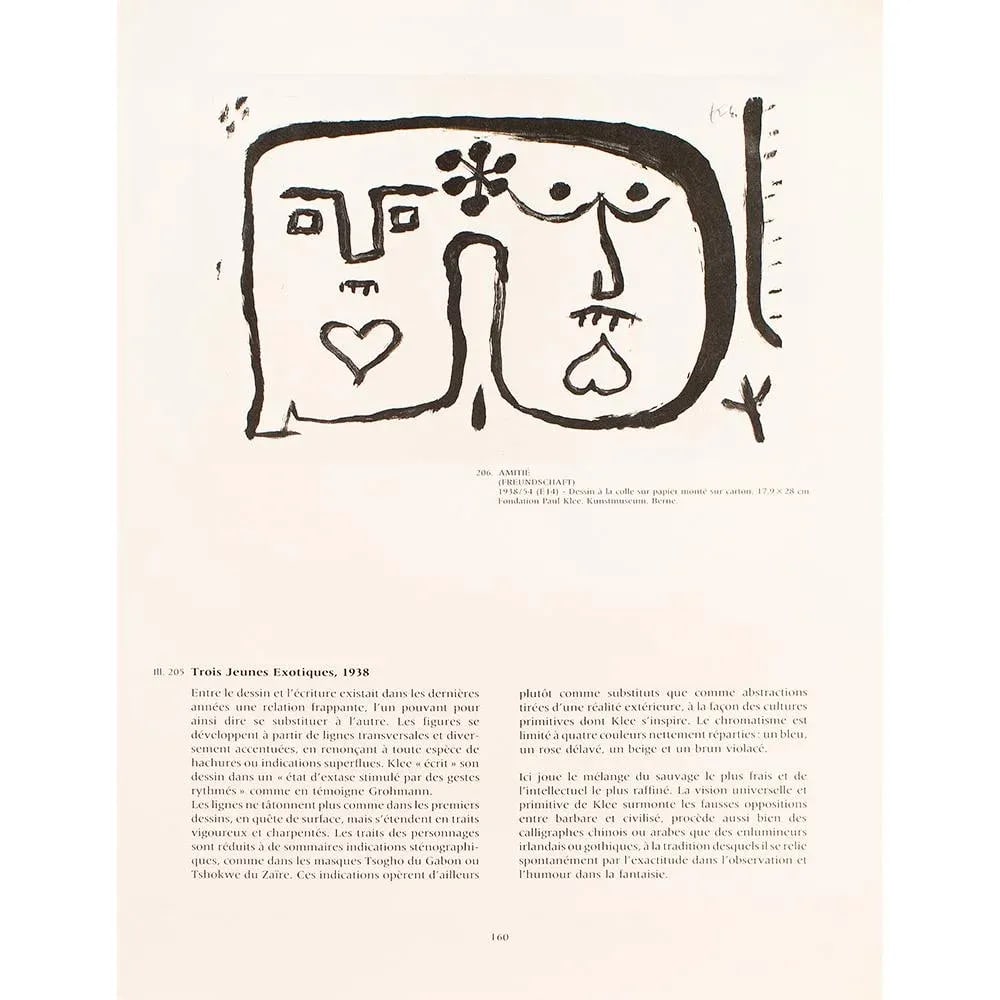1989 After Paul Klee "Three Exotic Youths", Full-Color Print From France - 6