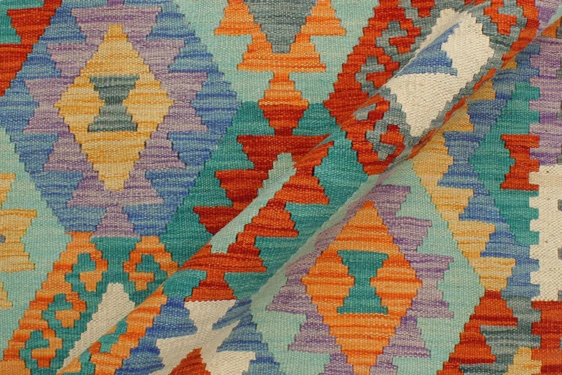 1990s Kilim Blue Gray Wool Rug - 2'9" X 4'2" - 5