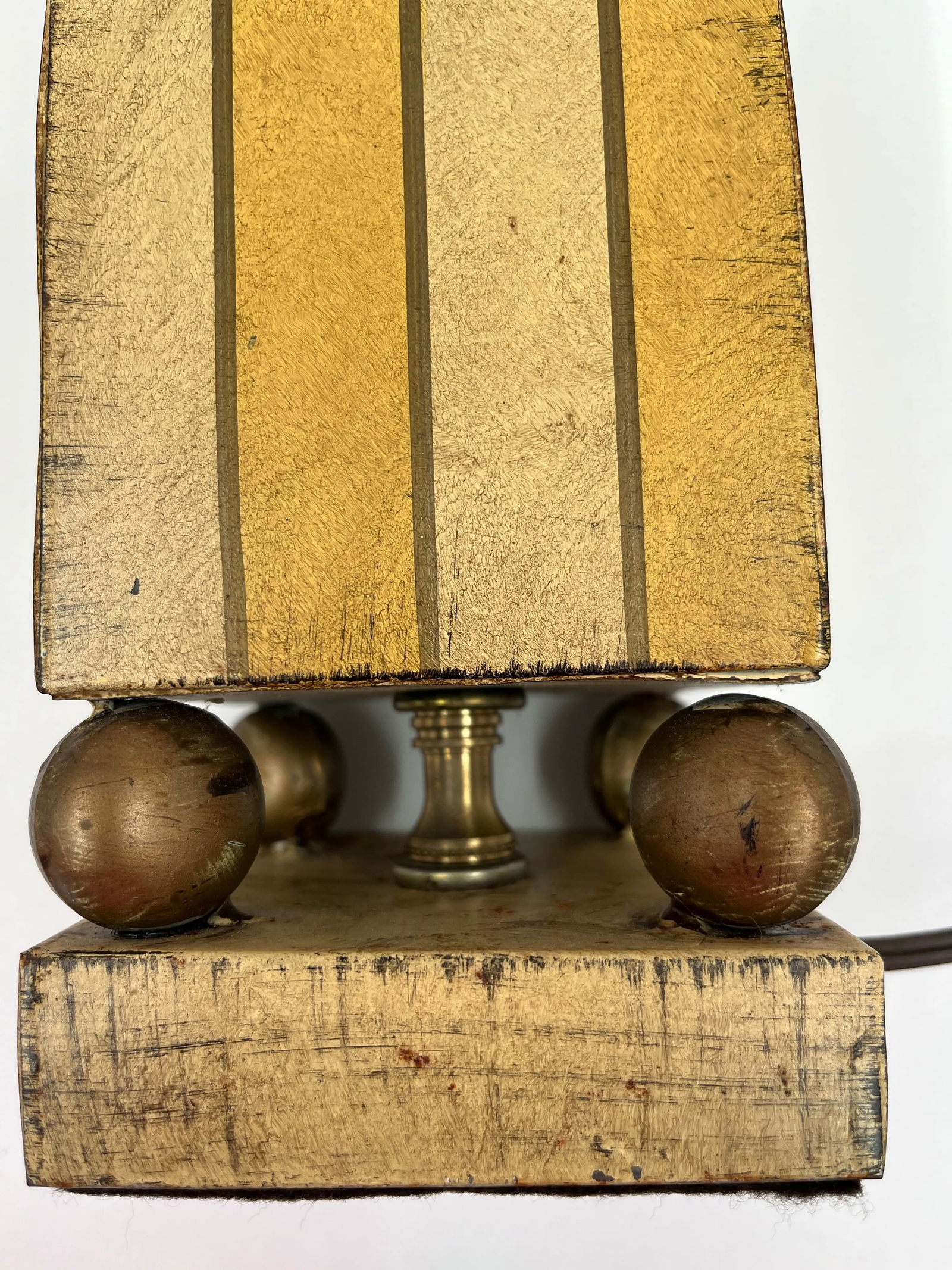 1990s Worlds Away Hand Painted Tole Metal Table Lamp - 10