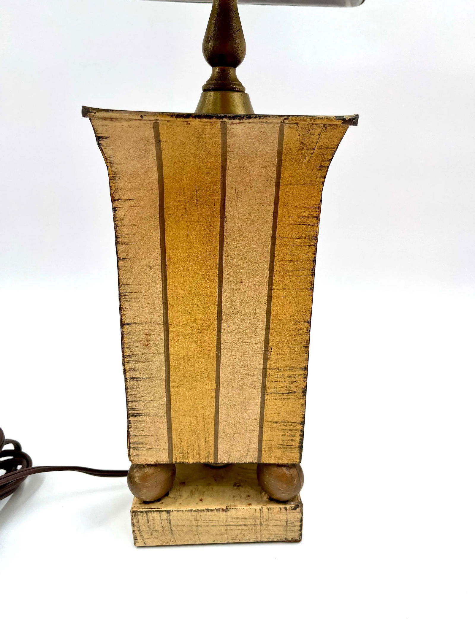 1990s Worlds Away Hand Painted Tole Metal Table Lamp - 6