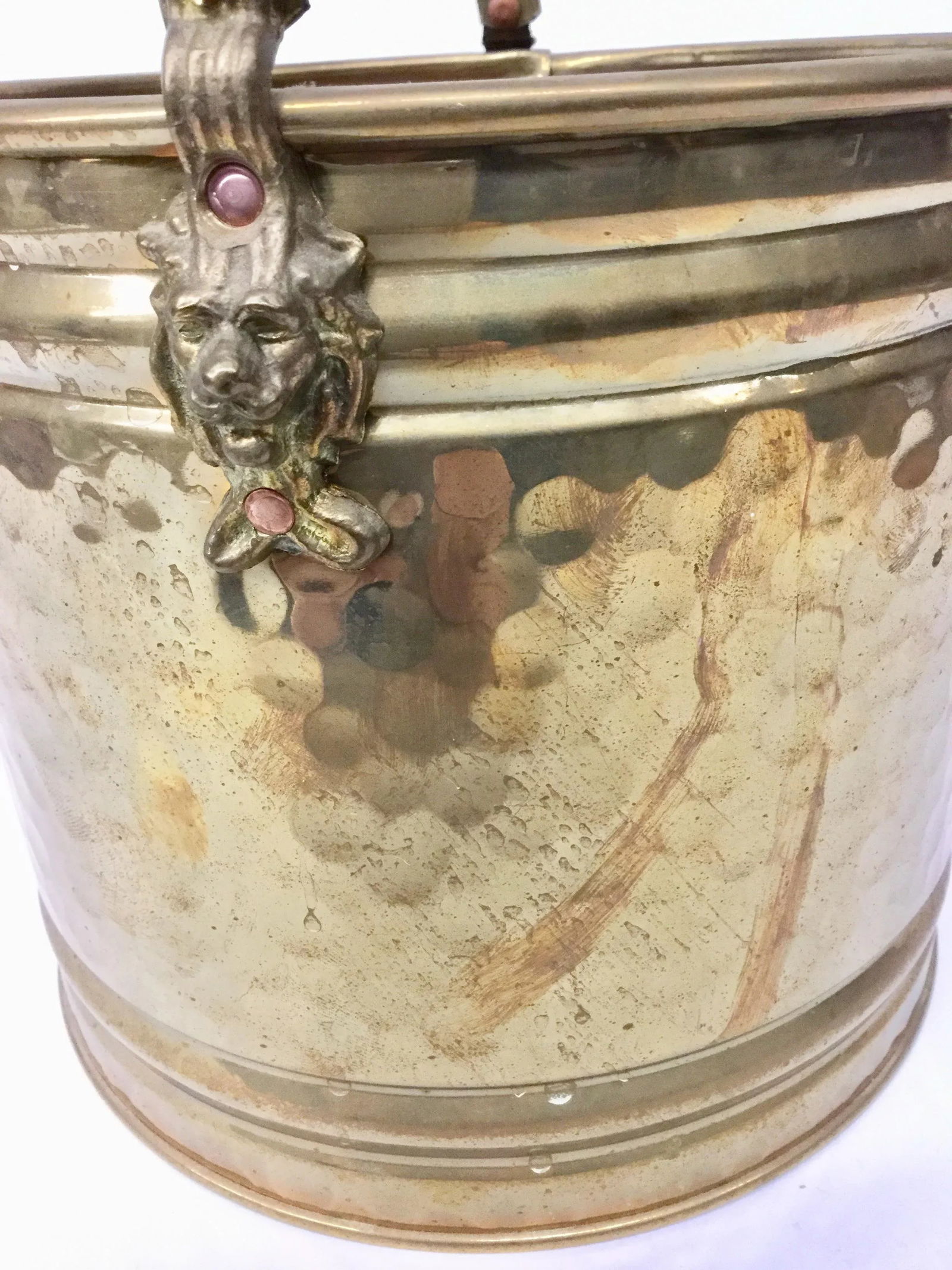 1970s Hollywood Regency Brass Lion-Head Planter - 6