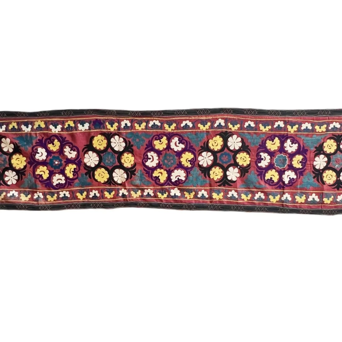 Vintage Boho Suzani Runner Textile - 2