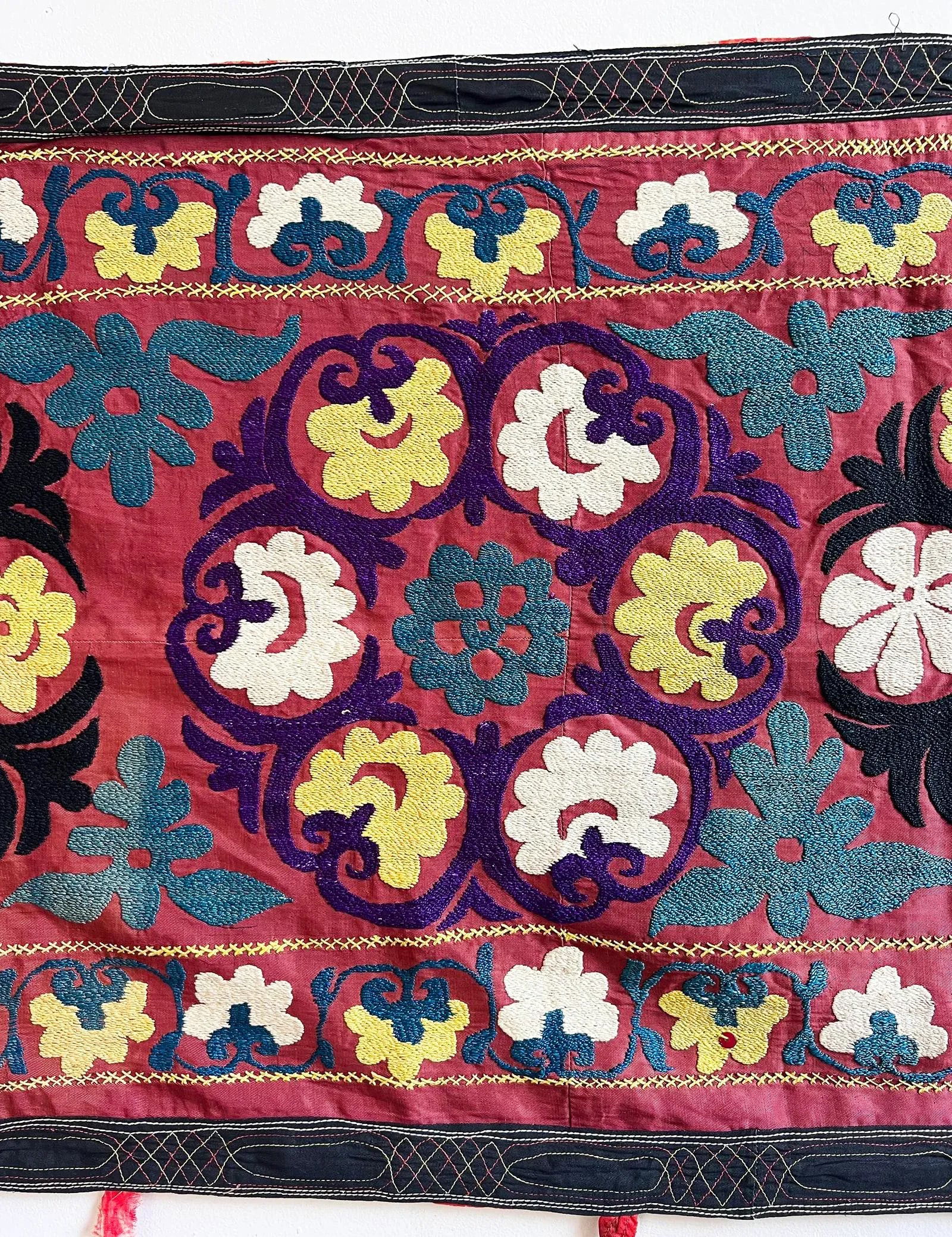 Vintage Boho Suzani Runner Textile - 3