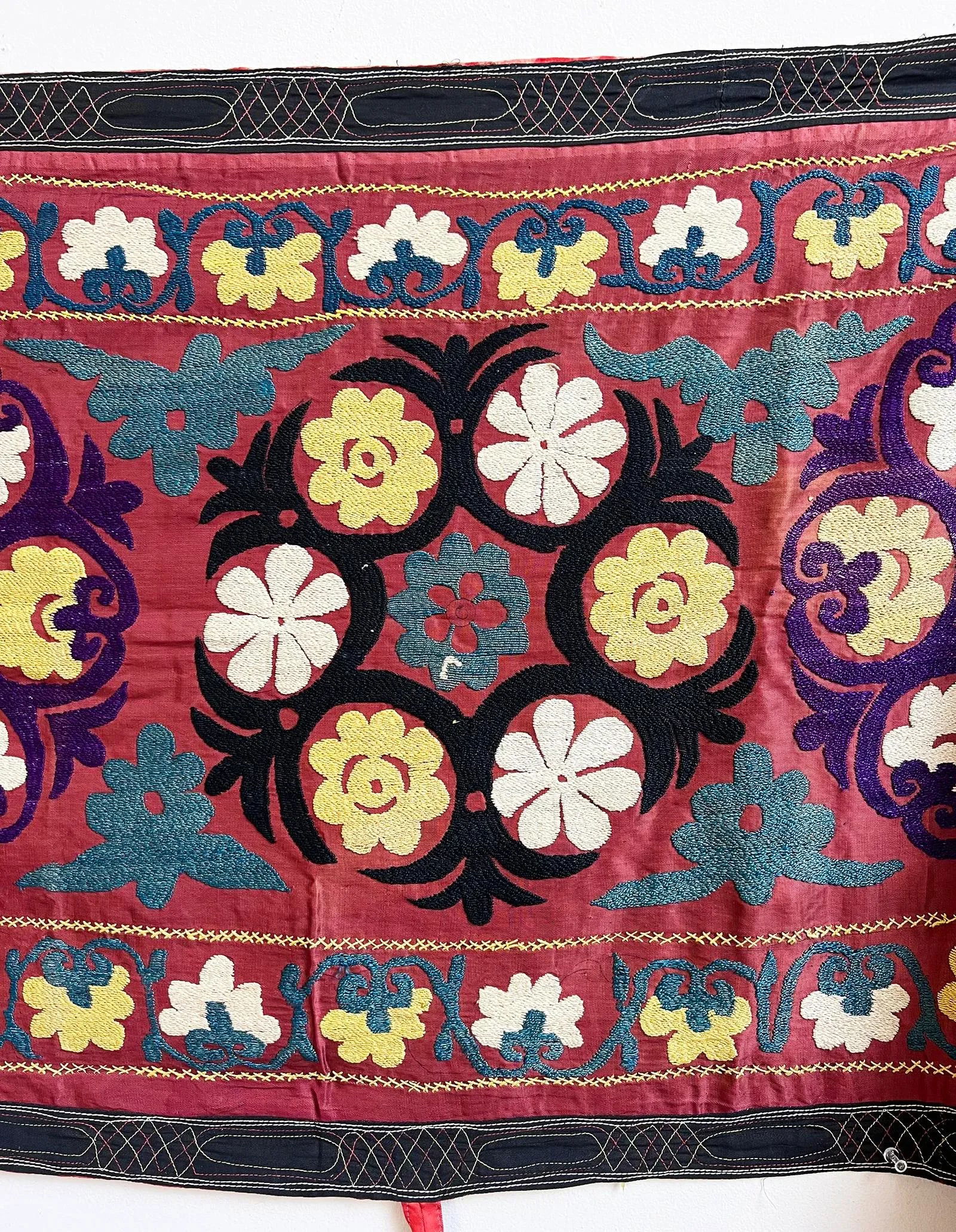 Vintage Boho Suzani Runner Textile - 4