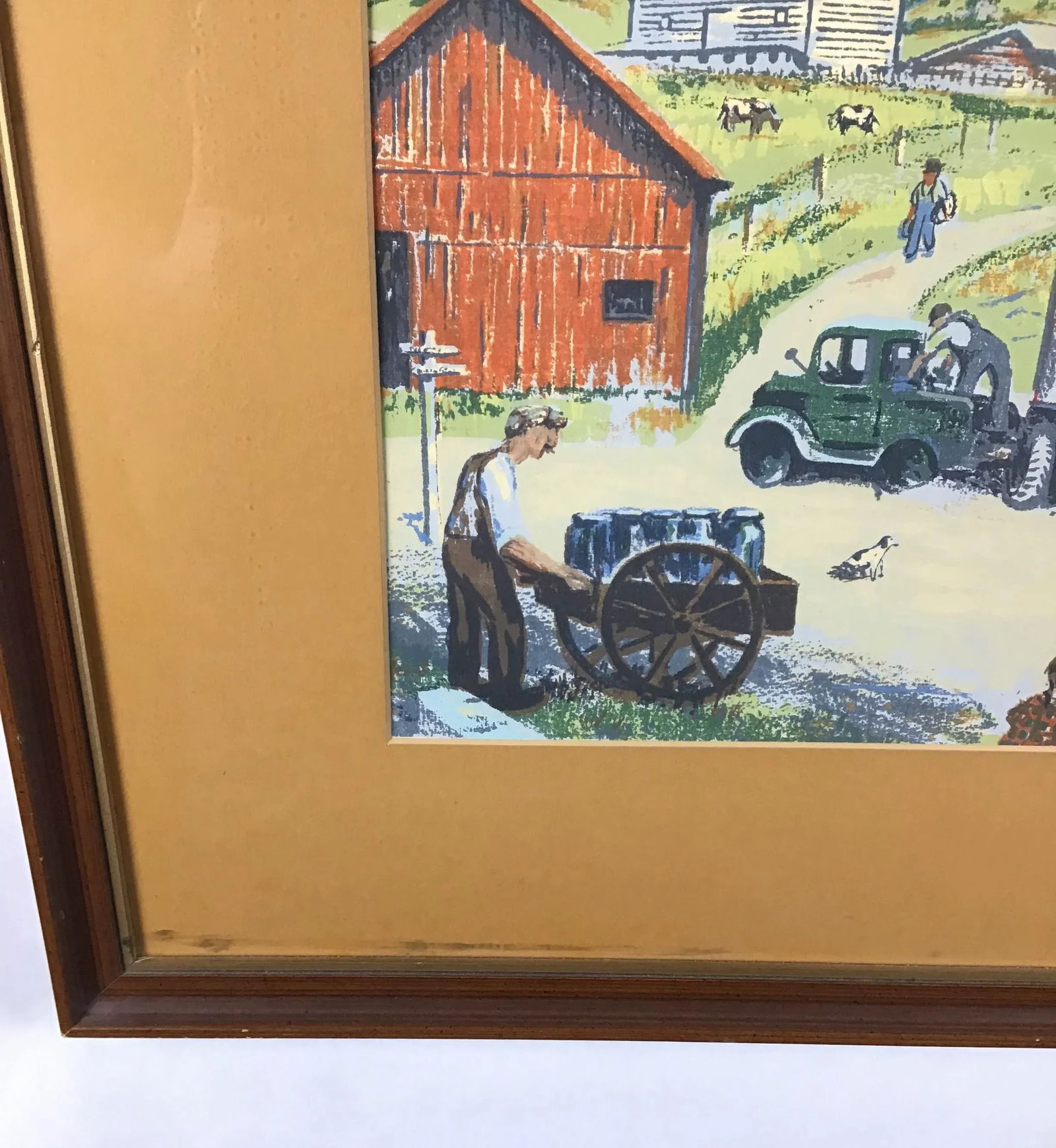 1940s Vintage Harry Shokler Pinkerton's Corner Original Serigraph Painting - 2