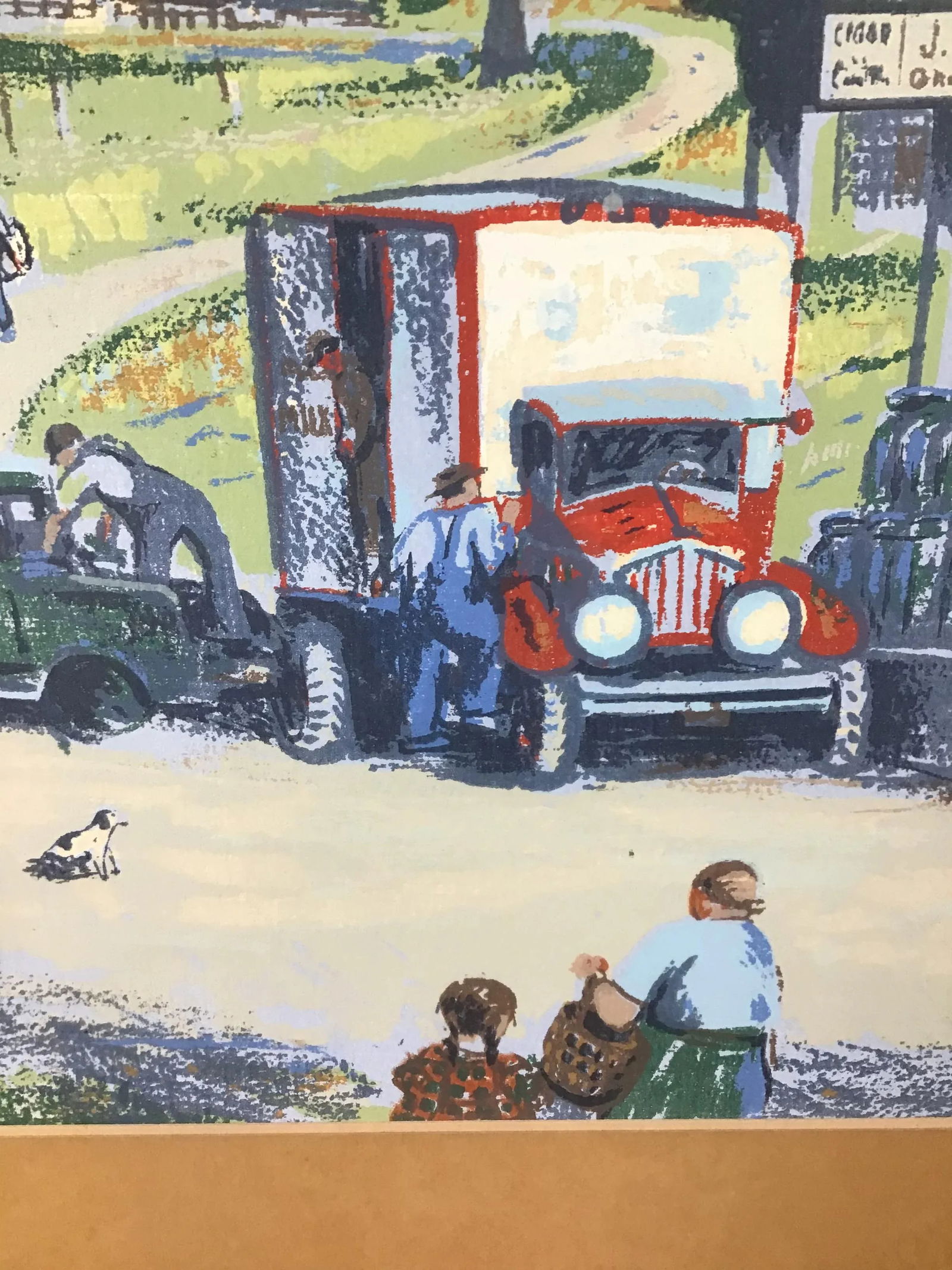 1940s Vintage Harry Shokler Pinkerton's Corner Original Serigraph Painting - 5