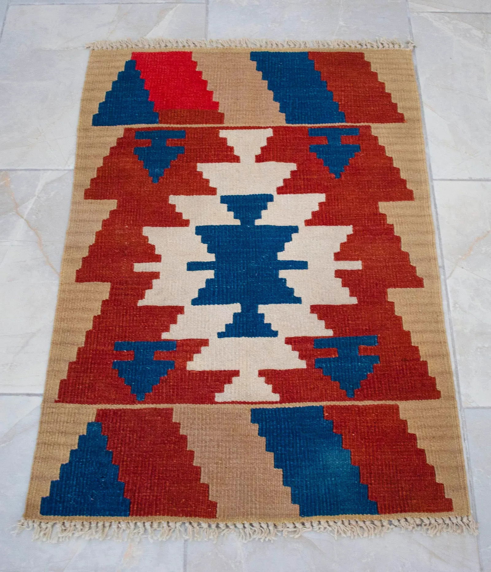 1980s Hand Woven Kilim Turkish Flat Weave Area Rug - 2"² Ã— 2"²10"³ - 5
