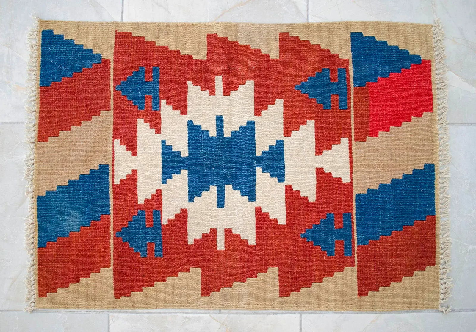 1980s Hand Woven Kilim Turkish Flat Weave Area Rug - 2"² Ã— 2"²10"³ - 6