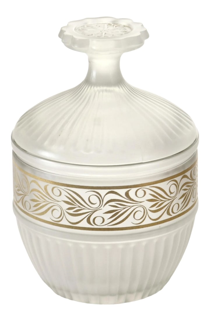 Fluted Frost Glass Jar (1 of 4)