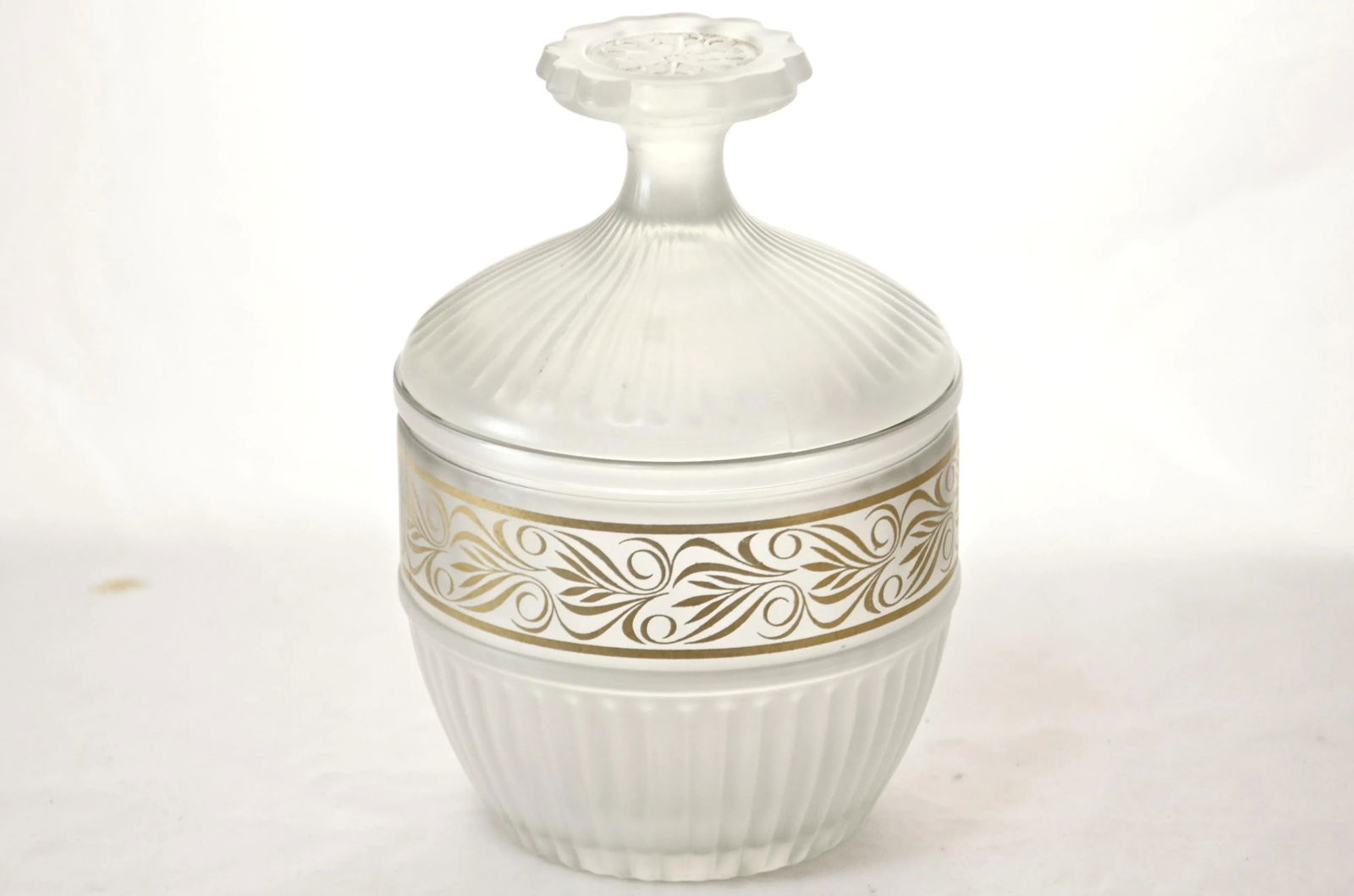 Fluted Frost Glass Jar - 4