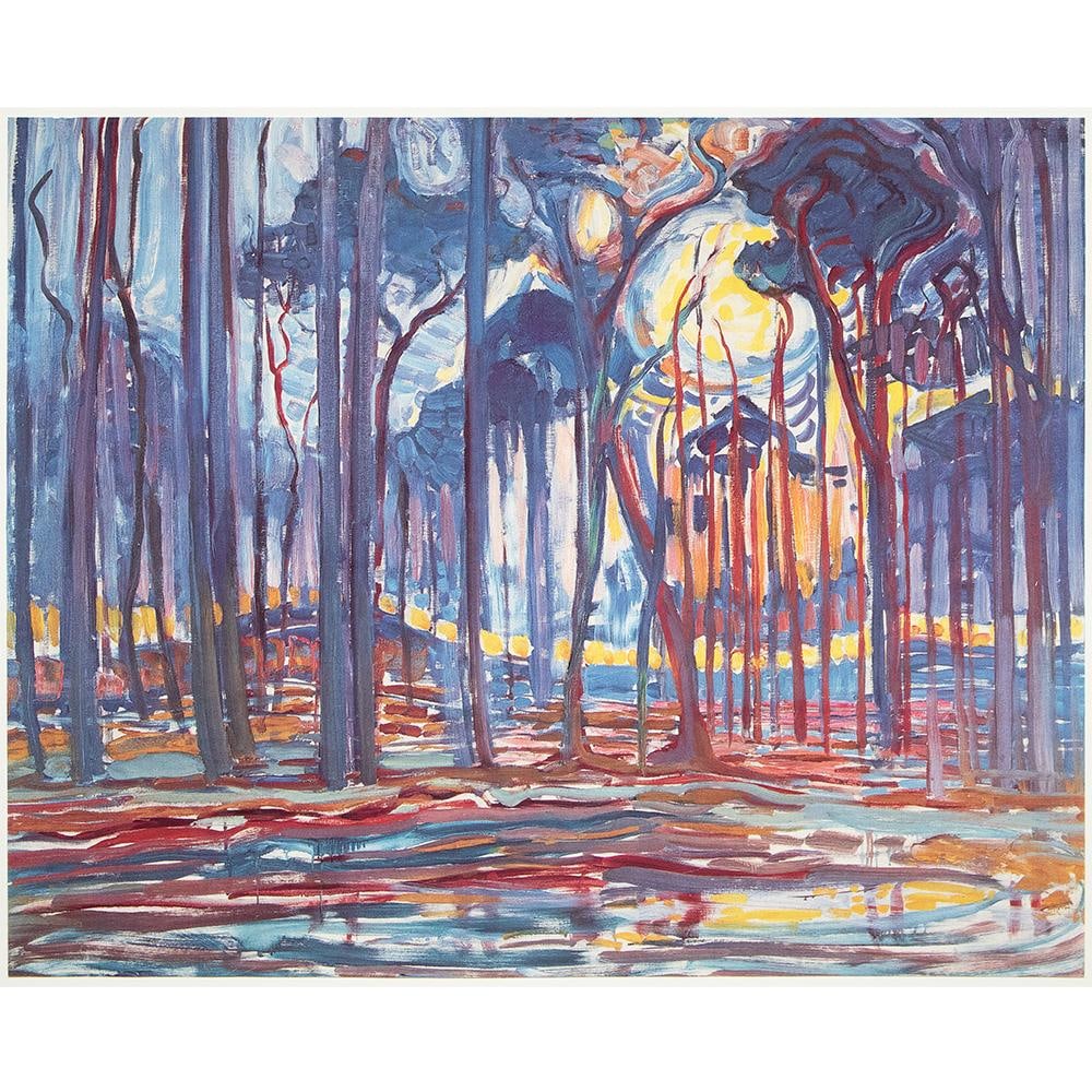 1991 After Piet Mondrian "Woods Near Oele", Full-Color Parisian Print - 8