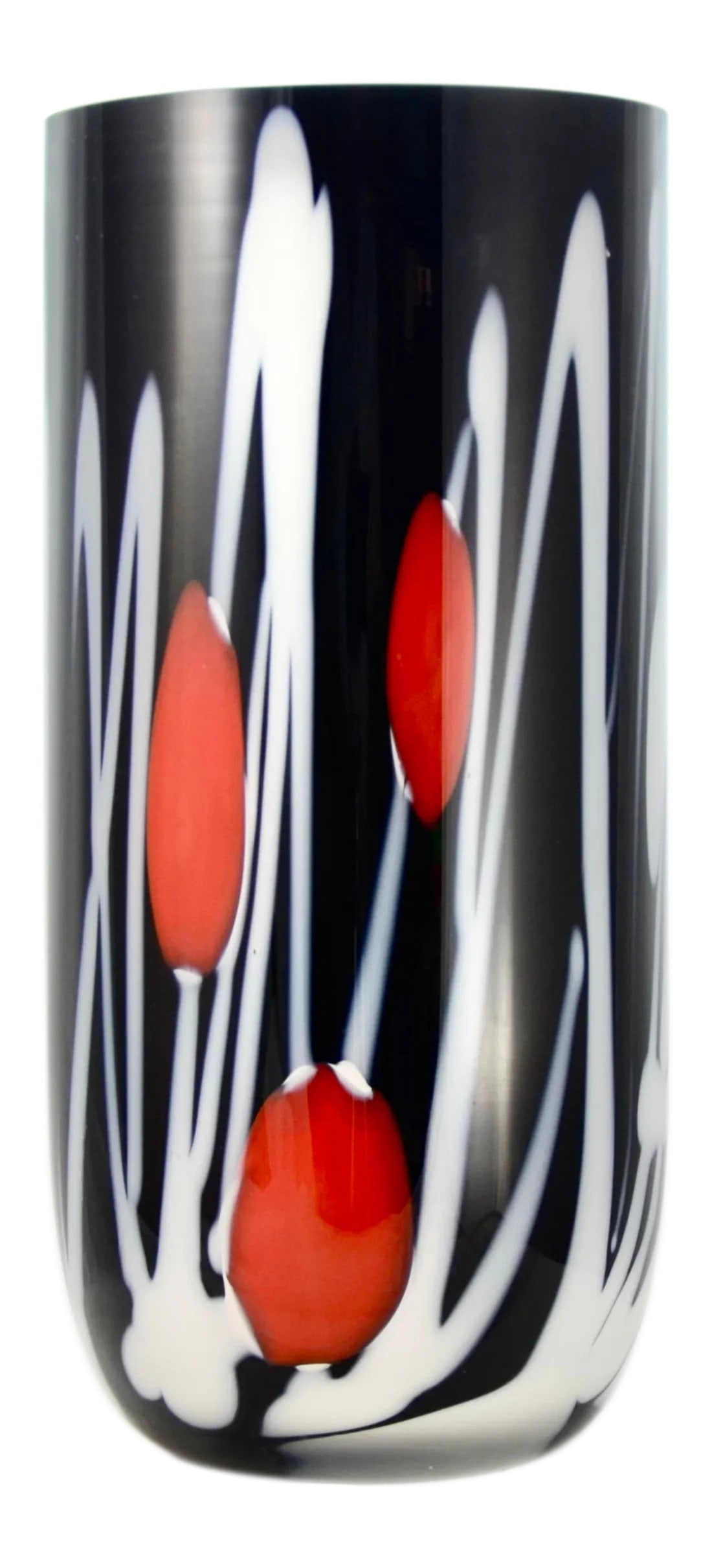 Black & White Blown Art Glass Vase (1 of 7)