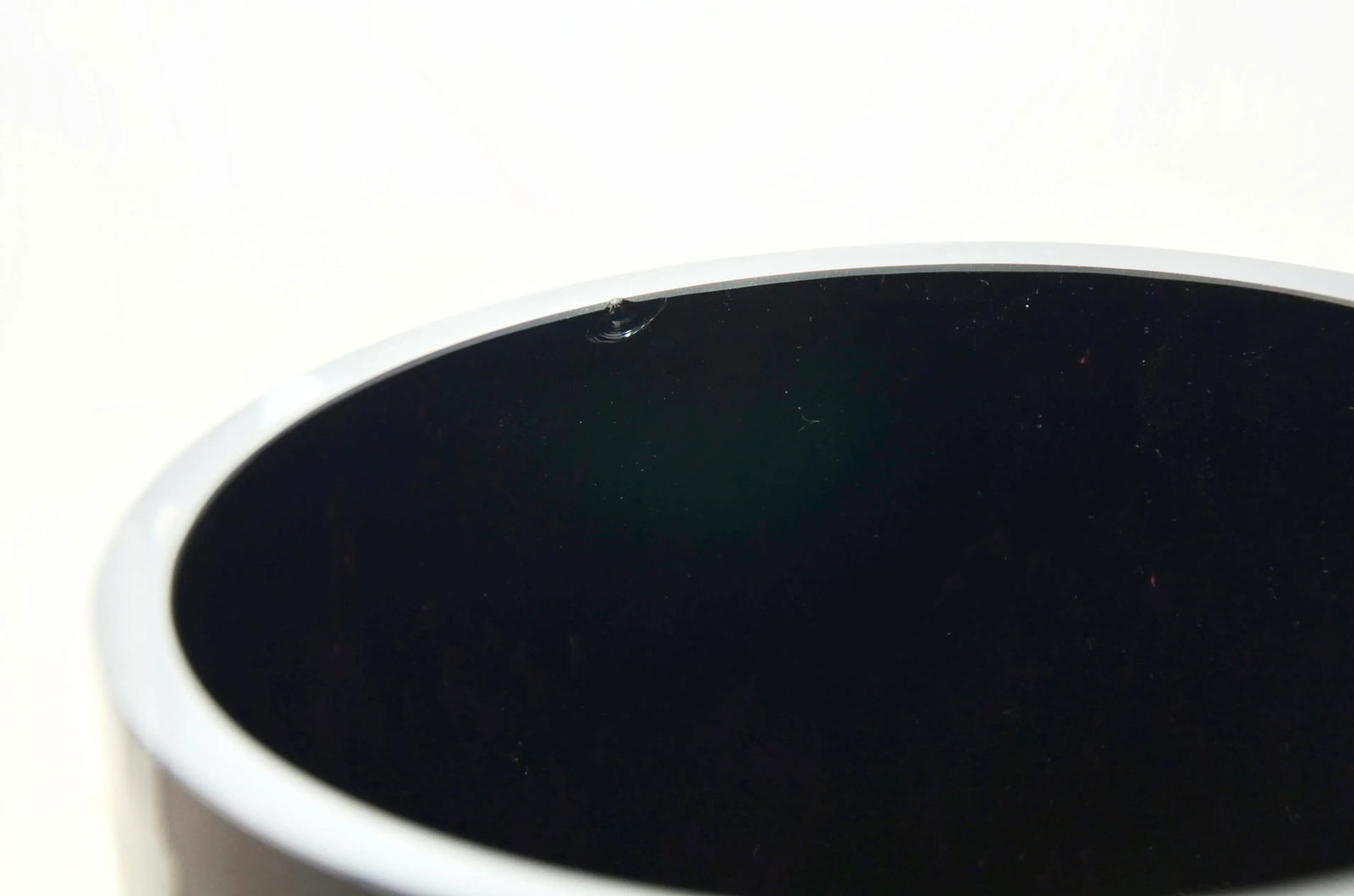 Black & White Blown Art Glass Vase - 6