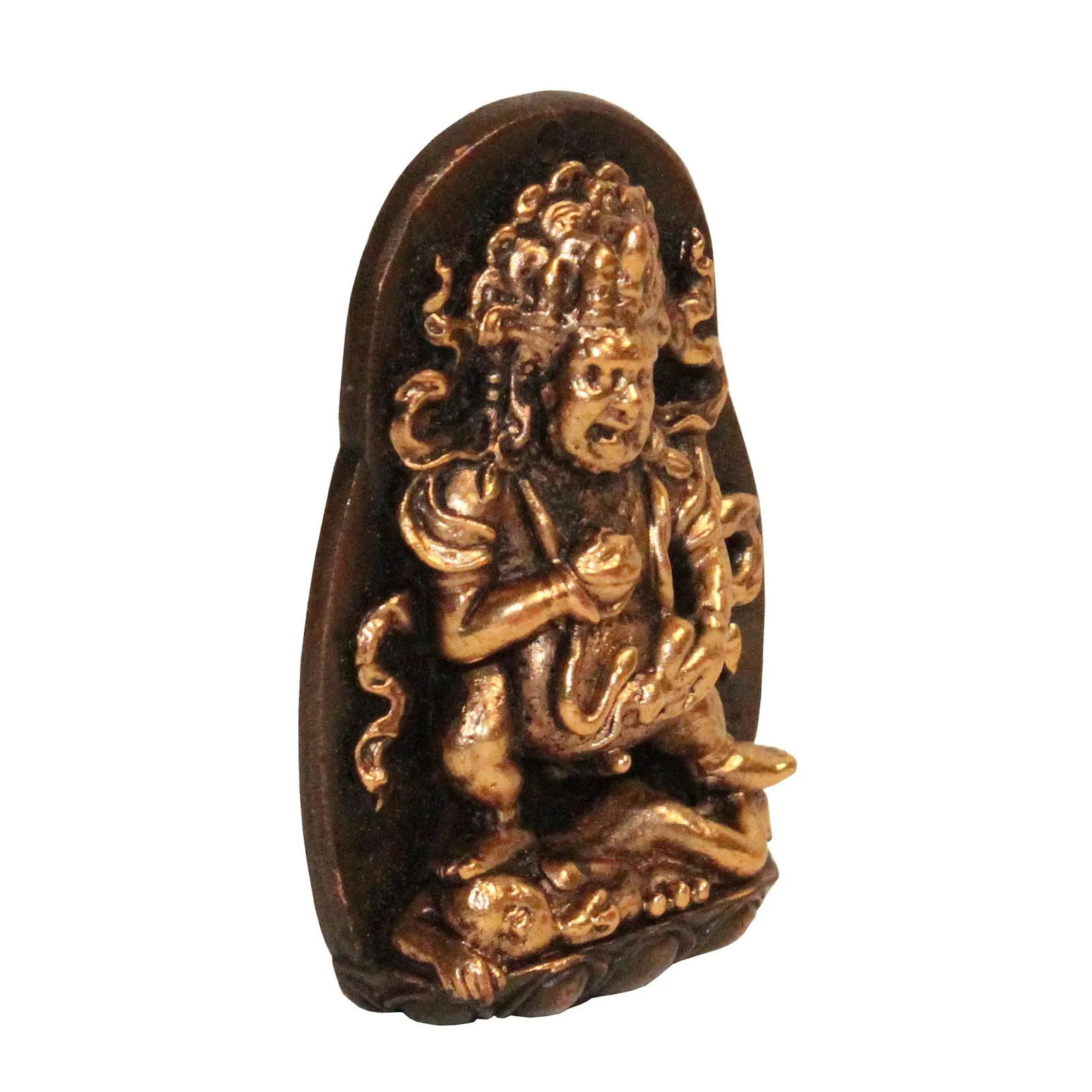 Chinese Handmade Metal Tibetan Zambala Jambhala Pendant Display - 5