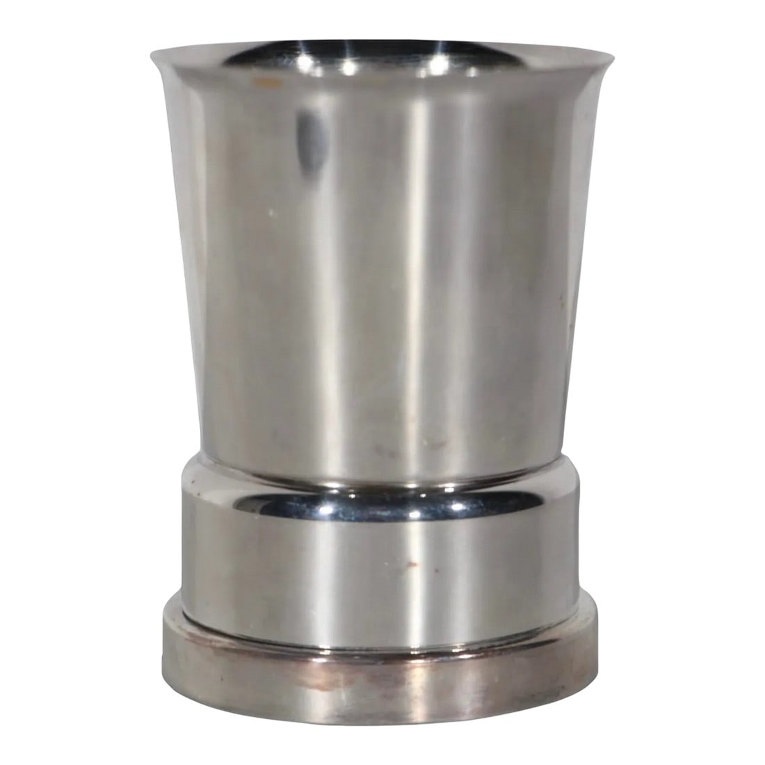 Vintage Swiss Neuge Musical Silver Plate Baby Cup by Napier: Vintage baby's drinking cup with wind up music box. The cup plays a tune when lifted off the table The mechanism works well, the finish is in great bright and shinny condition, clean and ready to