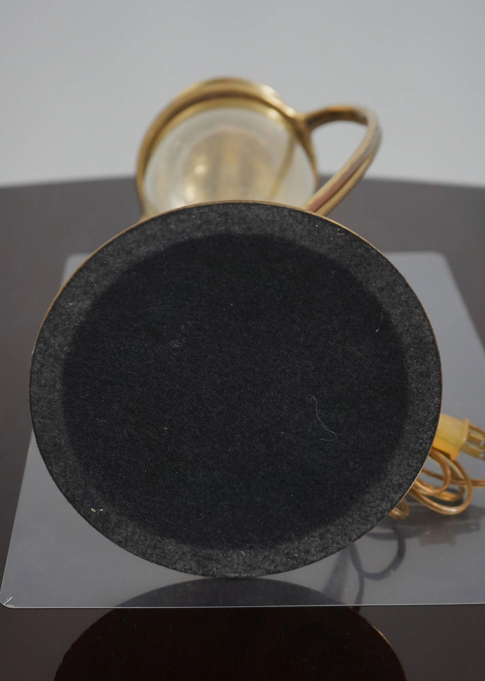 Pair Chapman Modern Design Brass & Glass Table Lamps - 11